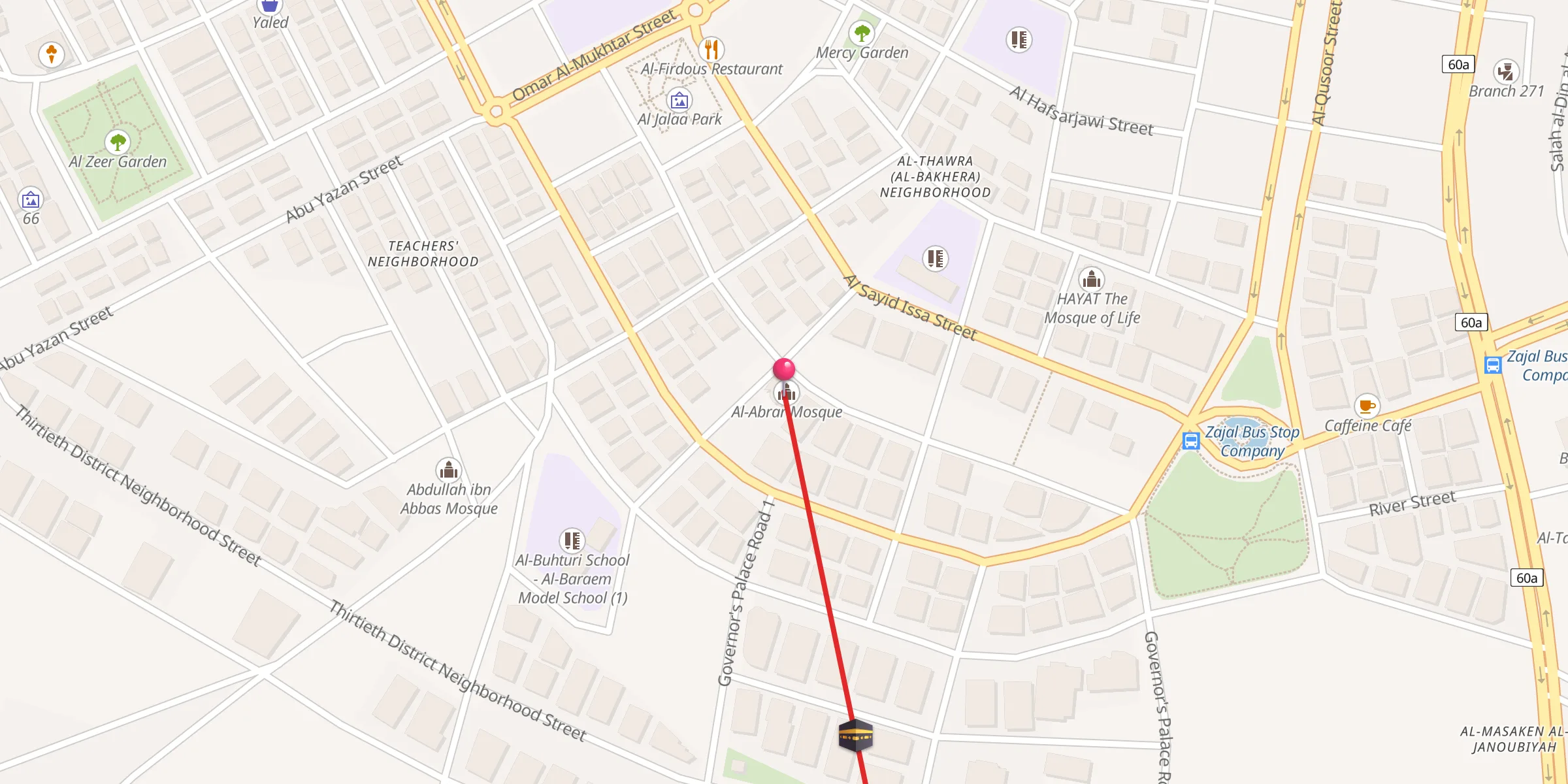 Carte de localisation : مسجد الأبرار