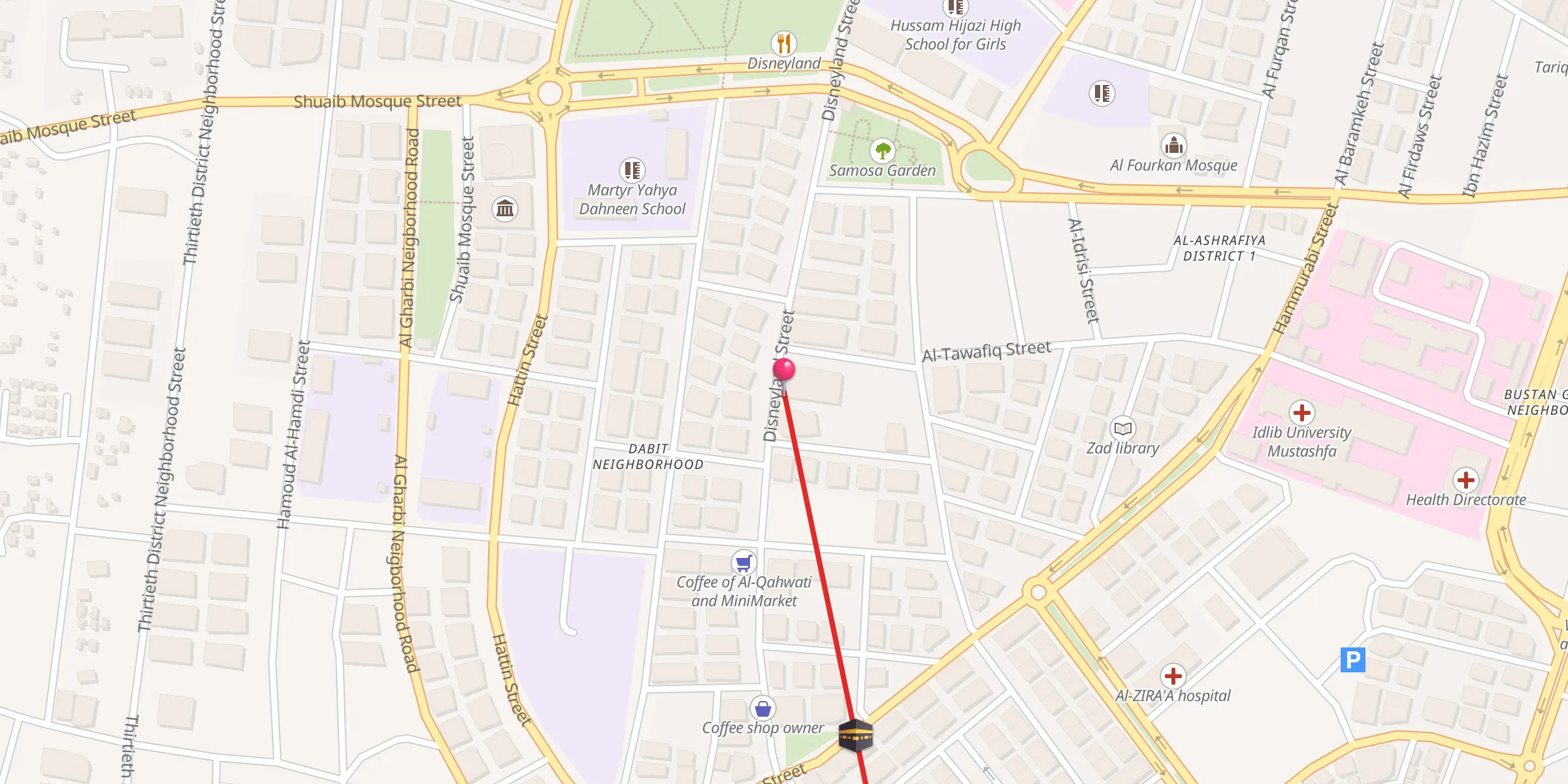 Carte de localisation : جامع بلال بن رباح