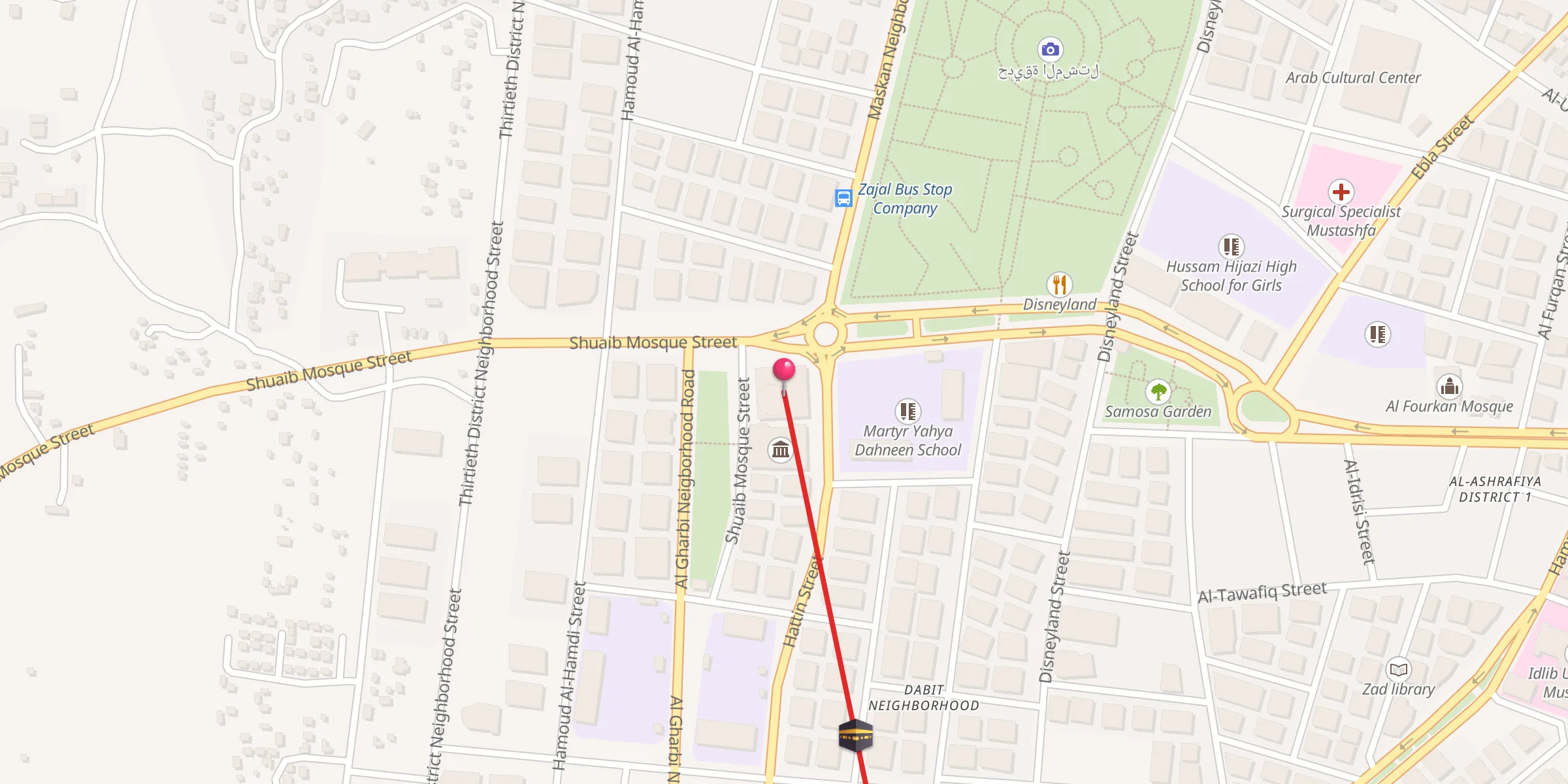 Carte de localisation : جامع شعيب
