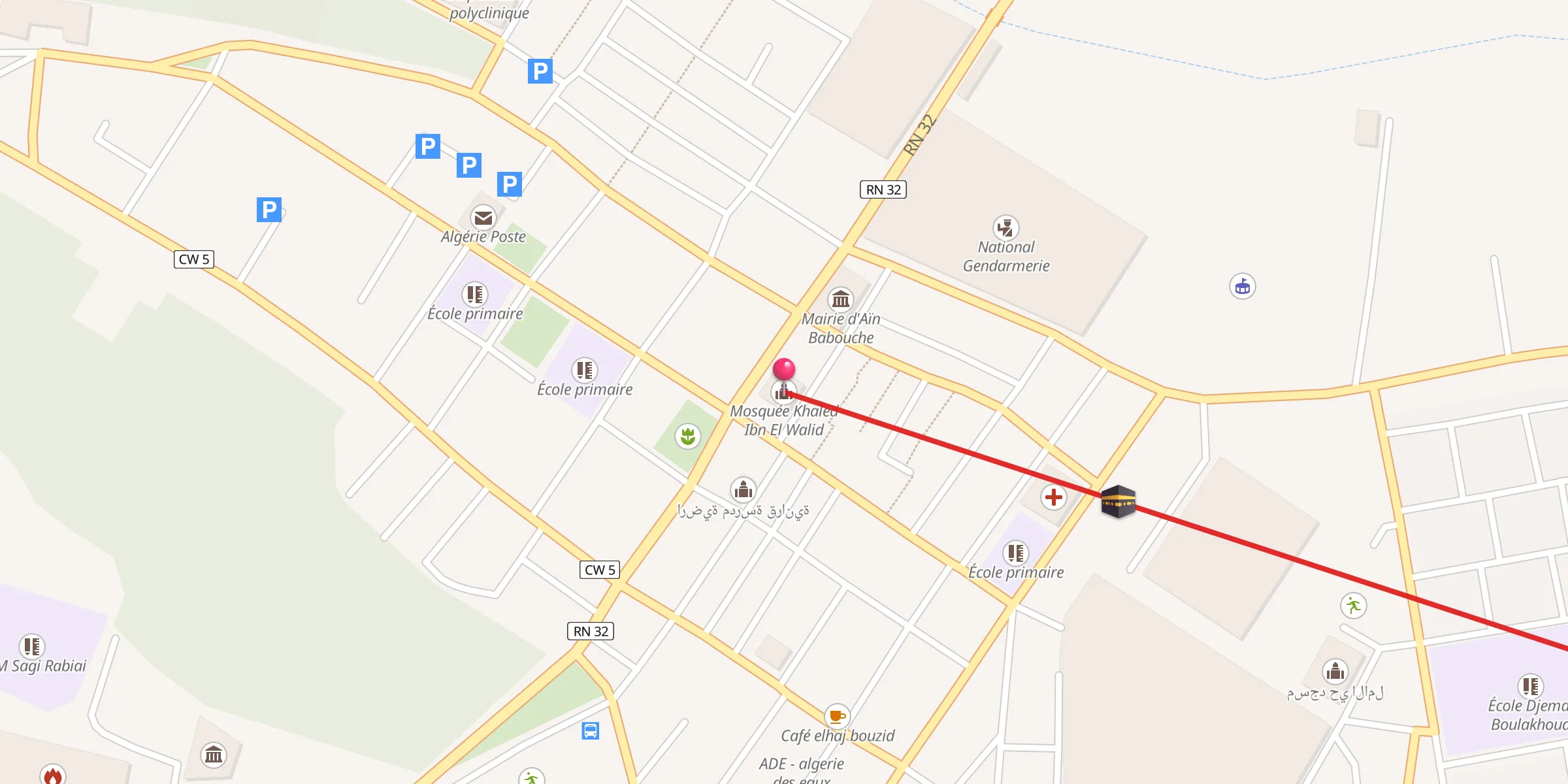 Carte de localisation : المسجد العتيق خالد ابن الوليد