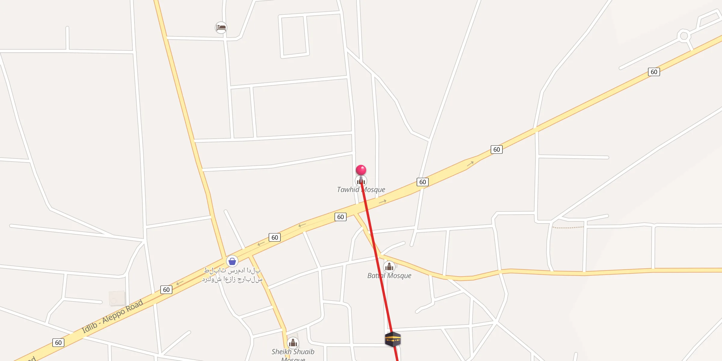Carte de localisation : جامع التوحيد