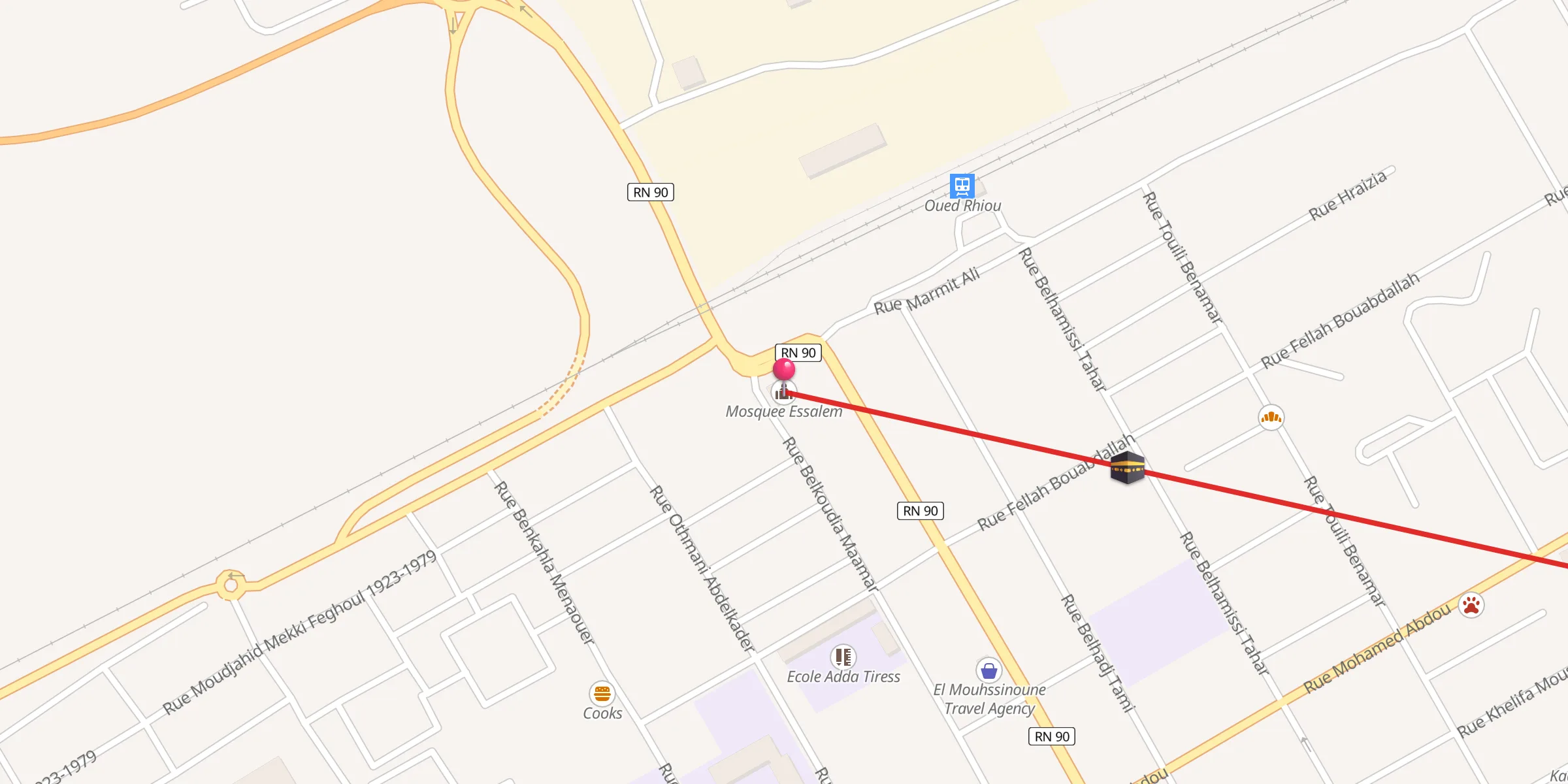 Carte de localisation : Mosquee Essalem