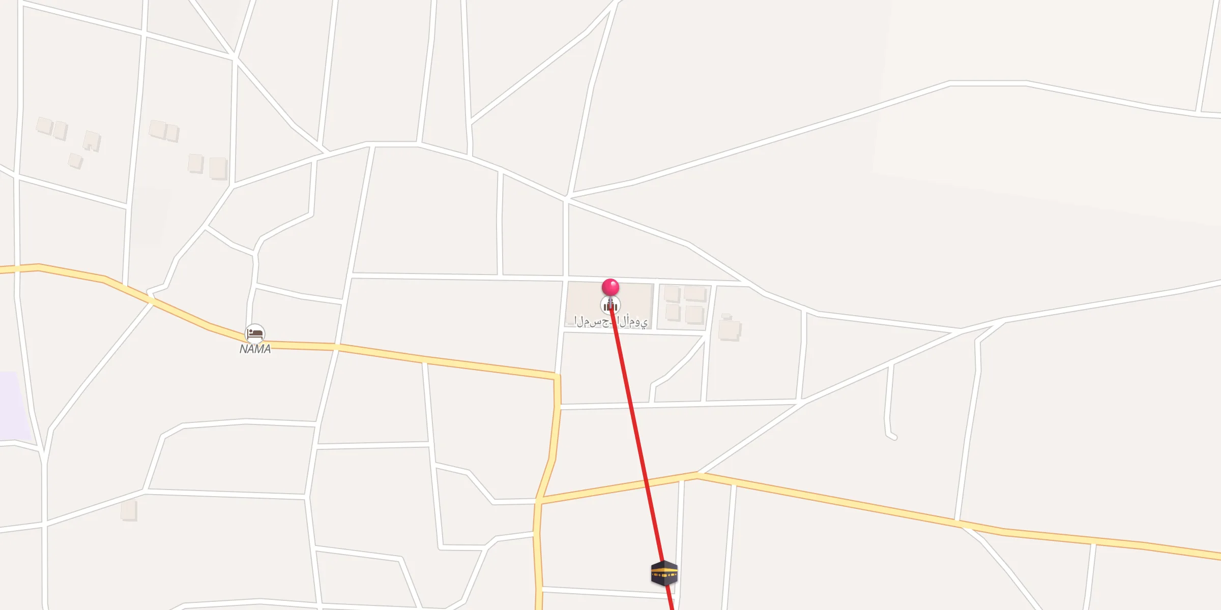 Carte de localisation : المسجد الأموي