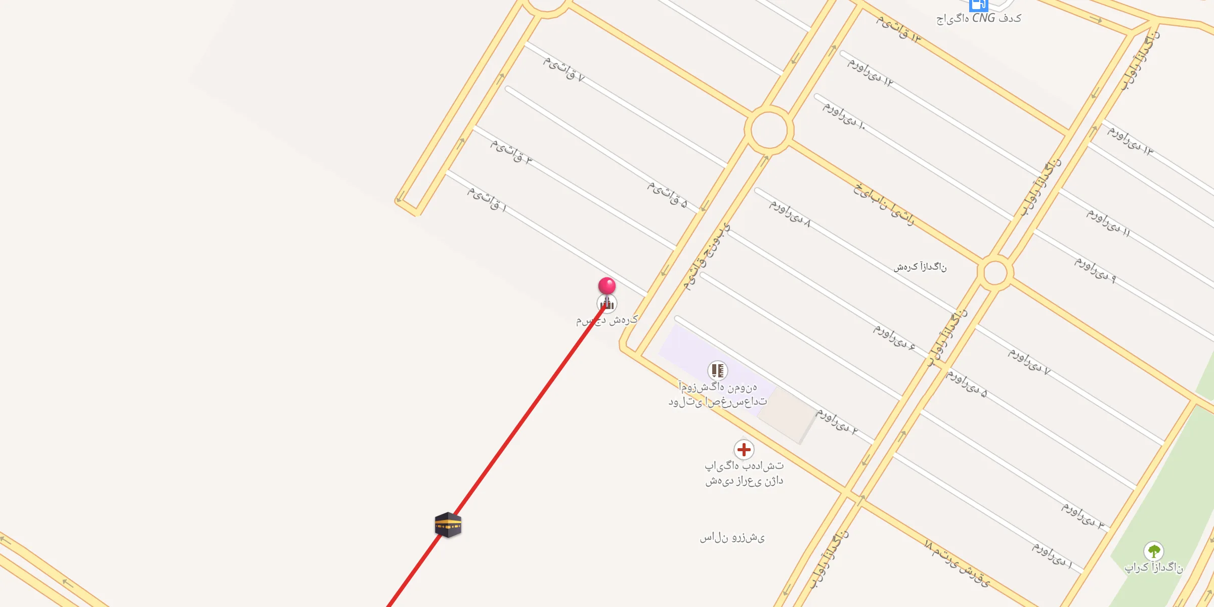 Carte de localisation : مسجد شهرک