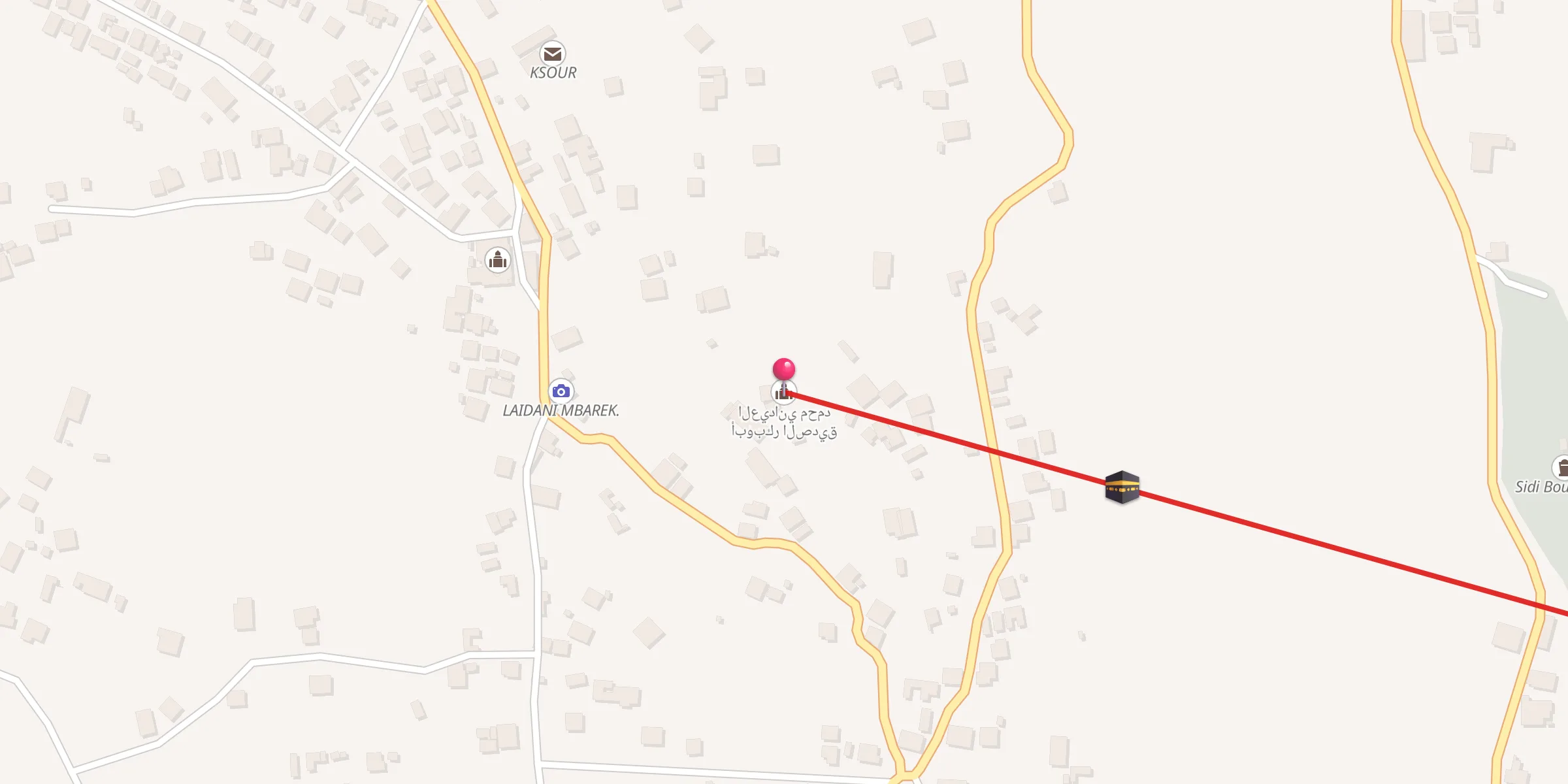 Carte de localisation : العيداني محمد أبوبكر الصديق