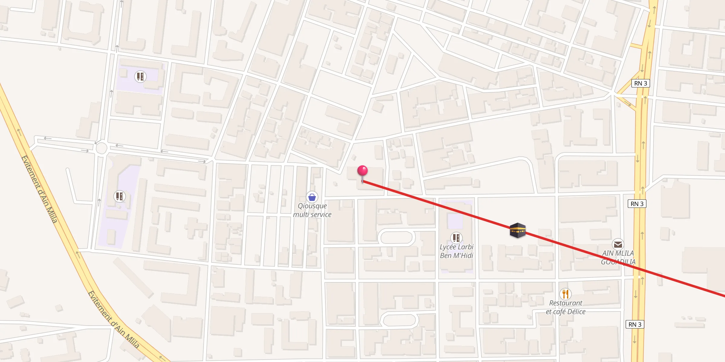 Carte de localisation : Mosquée Mohamed Bachir El Ibrahimi