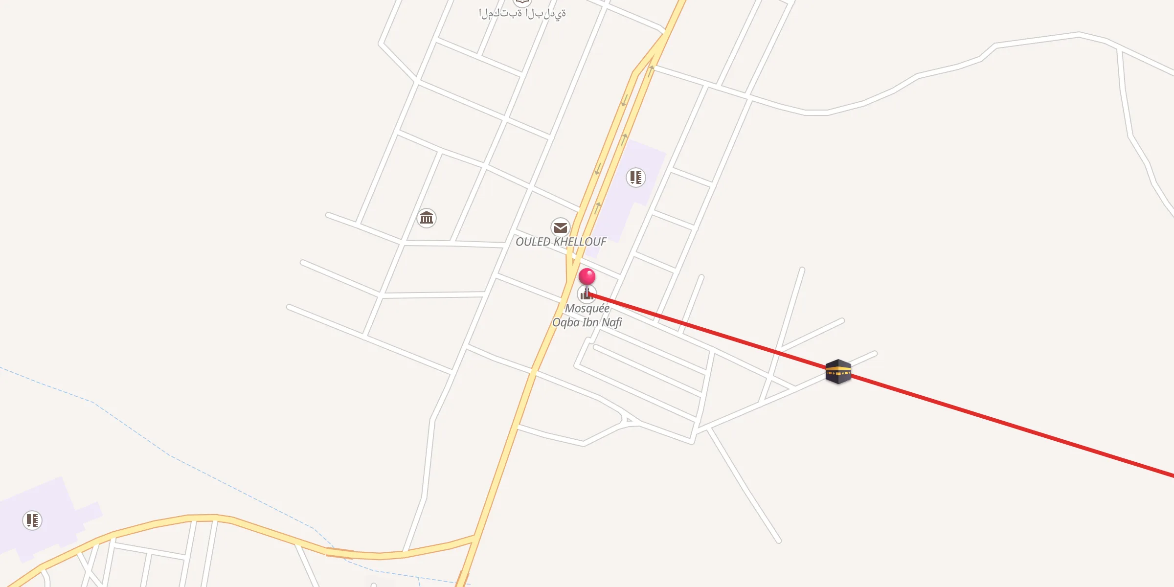 Carte de localisation : مسجد عقبة ابن نافع