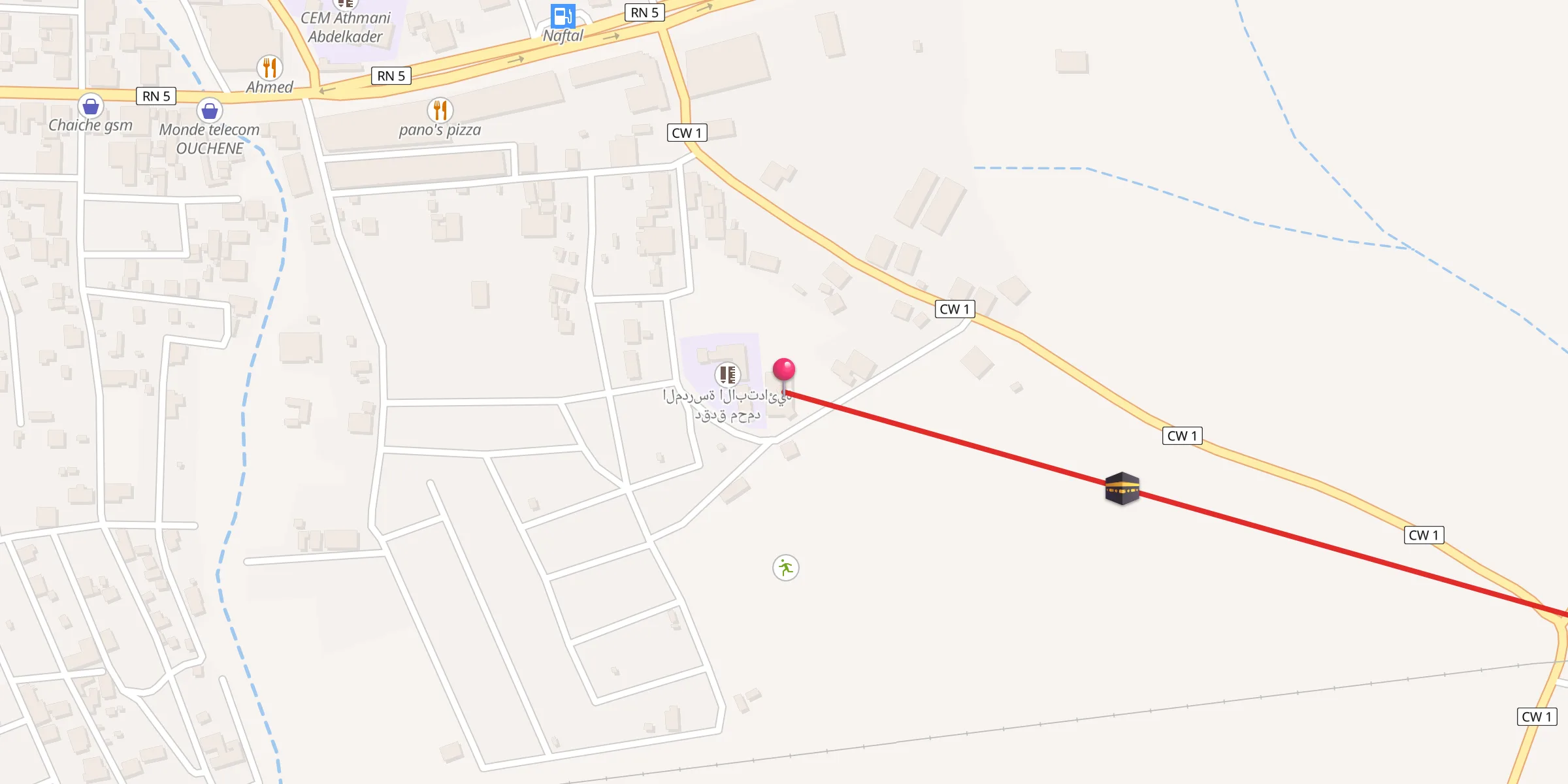 Carte de localisation : مسجد عمر بن الخطاب