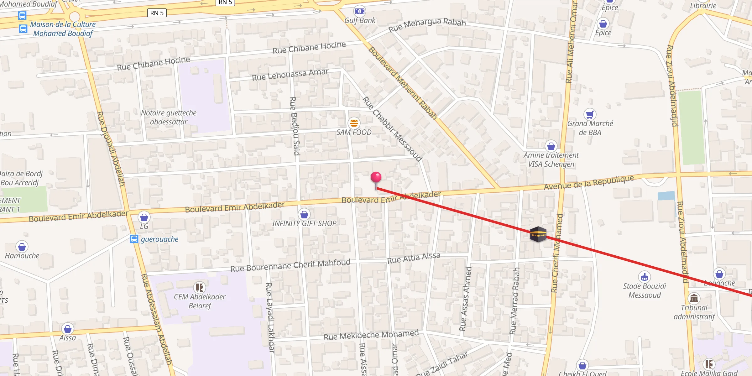 Carte de localisation : مصلى ومدرسة قرآنية