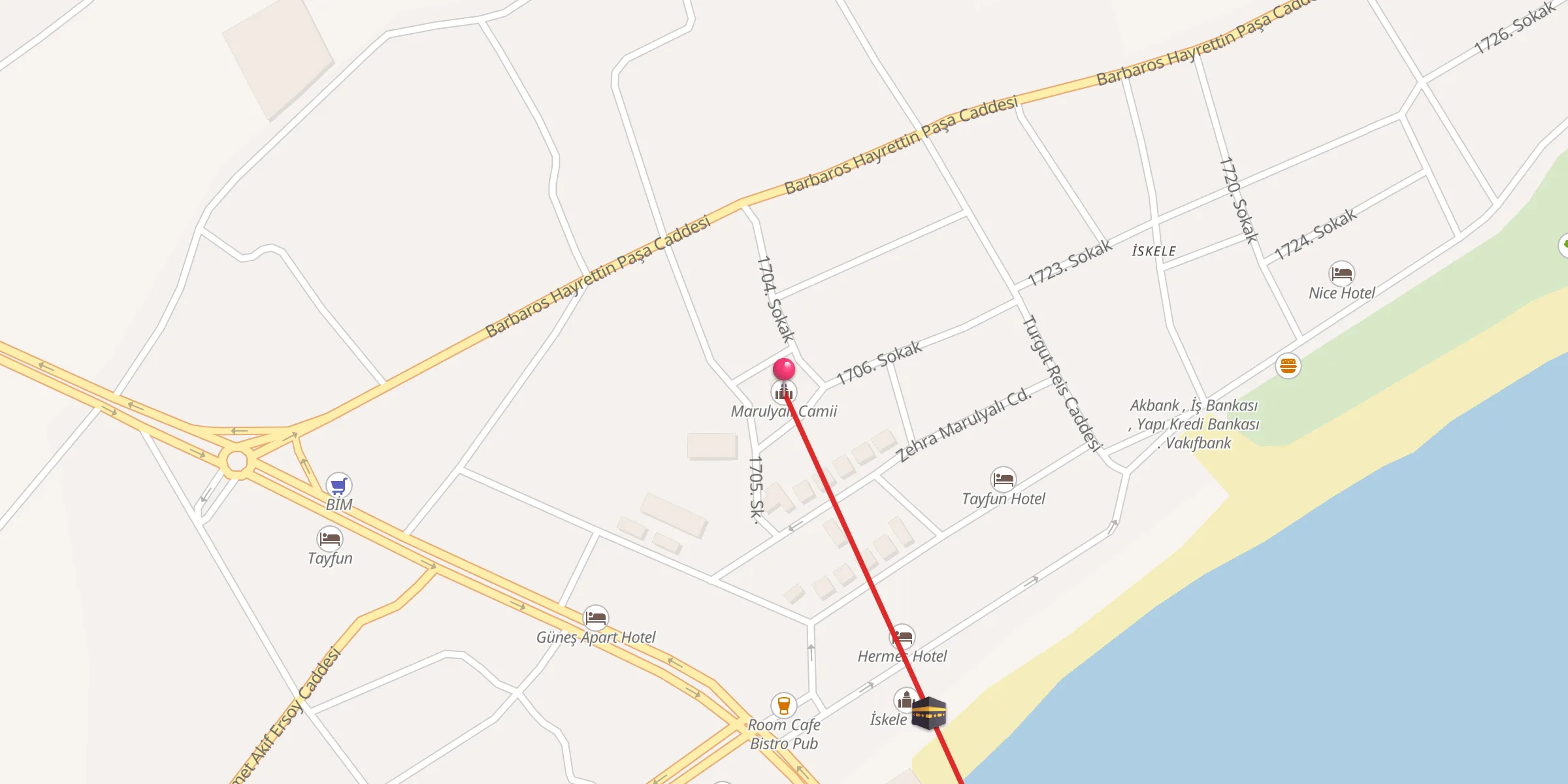 Carte de localisation : Marulyalı Camii
