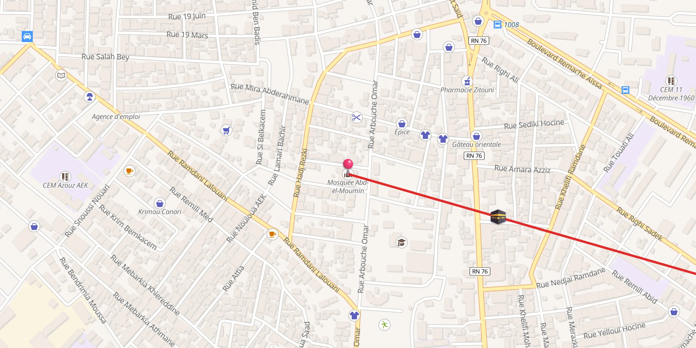 Carte de localisation : مسجد عبد المومن