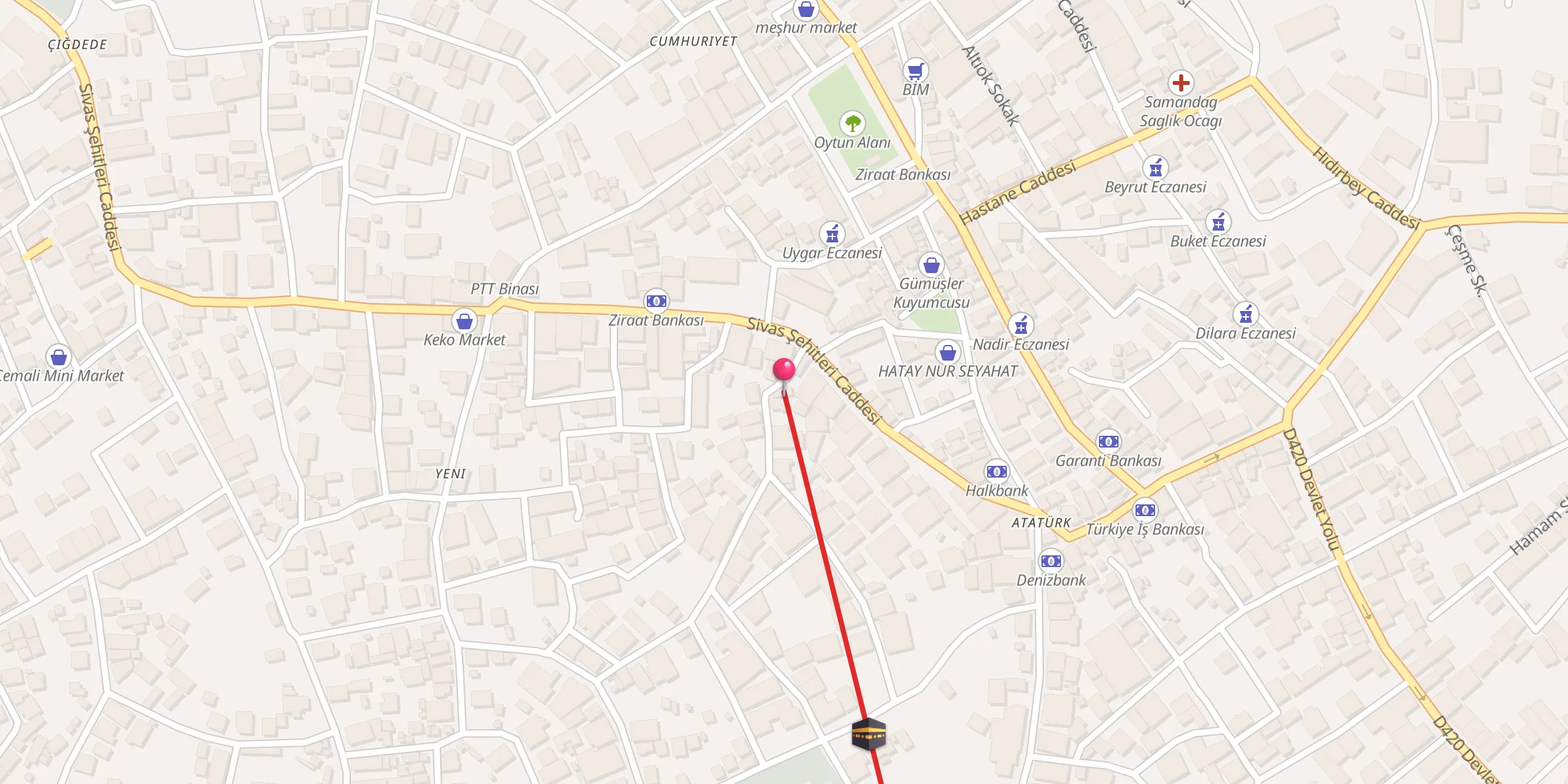 Carte de localisation : Samandağ Merkez Camii