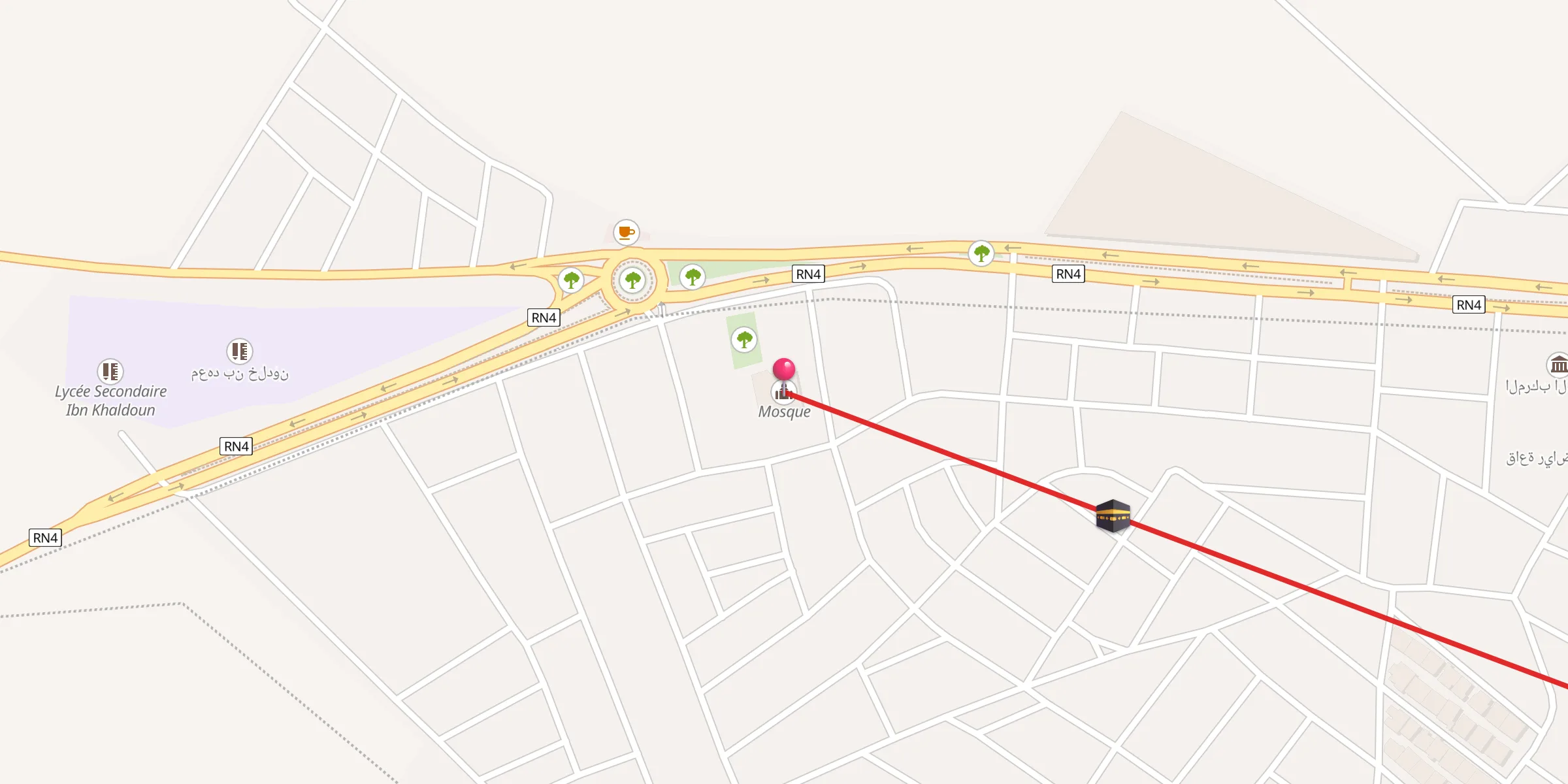 Carte de localisation : جامع فاطمة الزهراء
