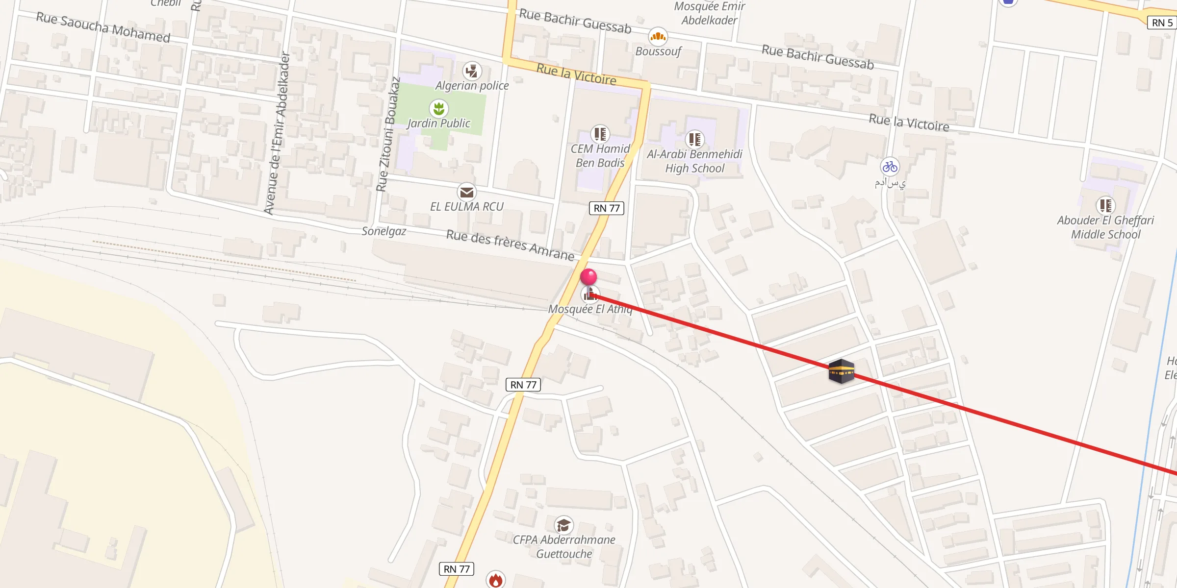 Carte de localisation : Mosquée El Athiq