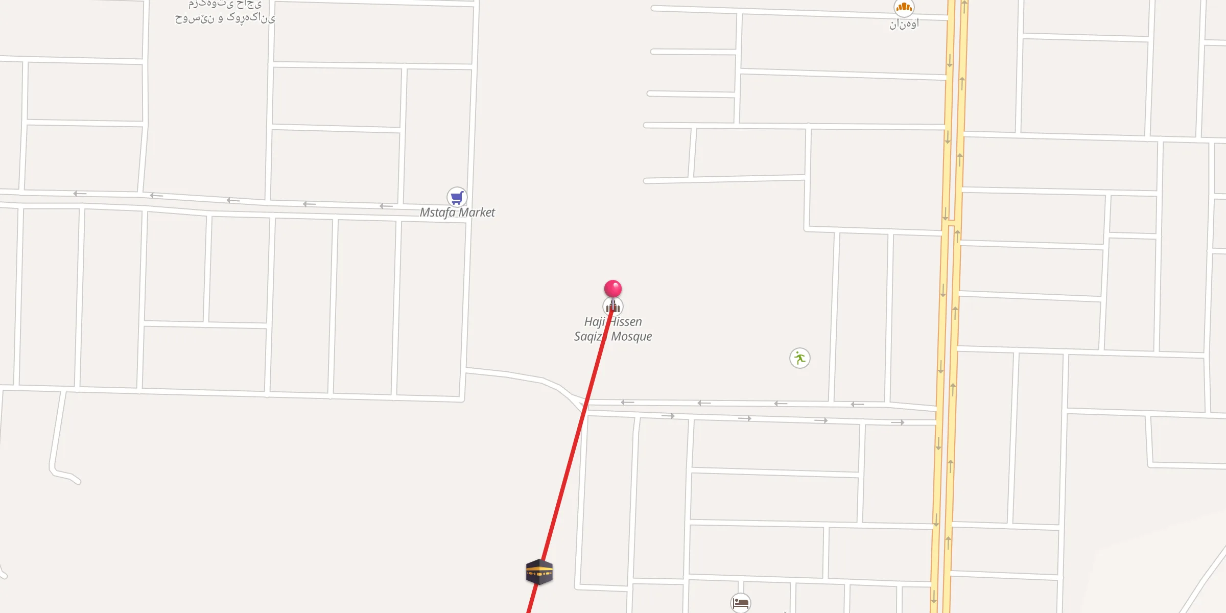 Carte de localisation : Haji Husen Saqzly Mosque