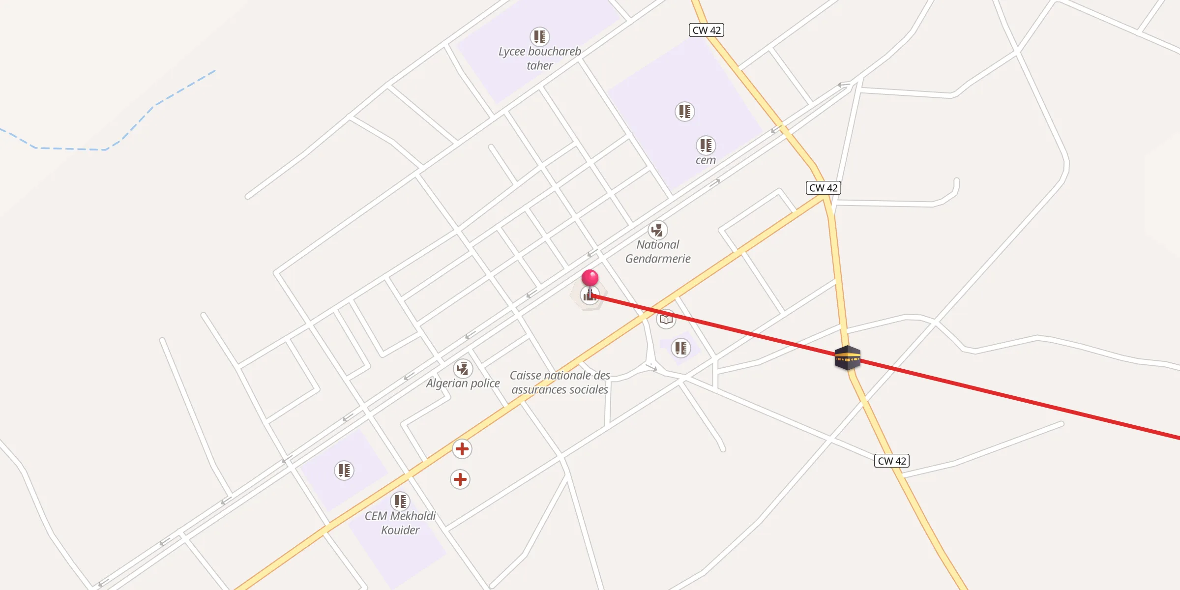 Carte de localisation : Mosquée