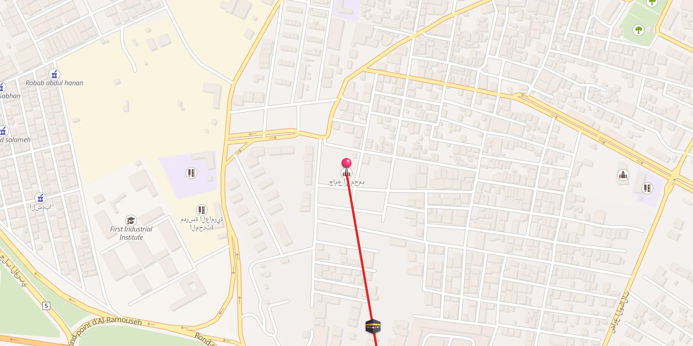 Carte de localisation : جامع آل محمد