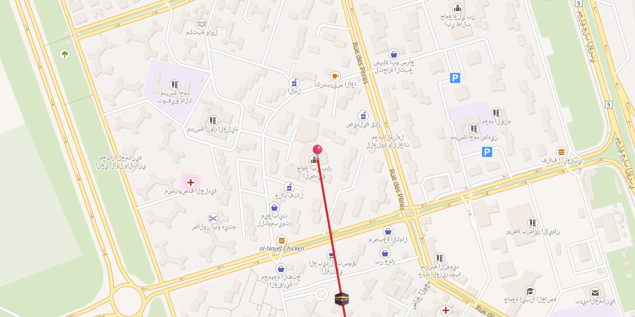 Carte de localisation : جامع أبو بكر
