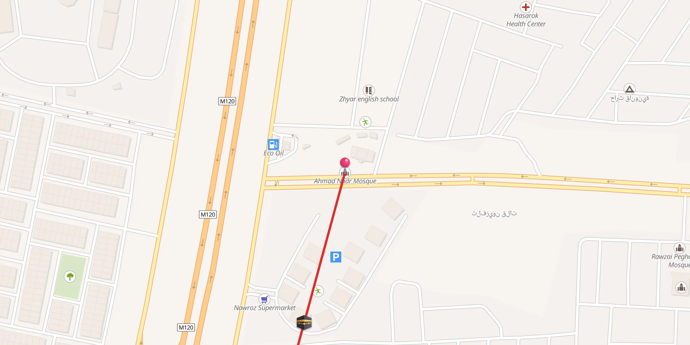 Carte de localisation : Ahmad Nadr Mosque