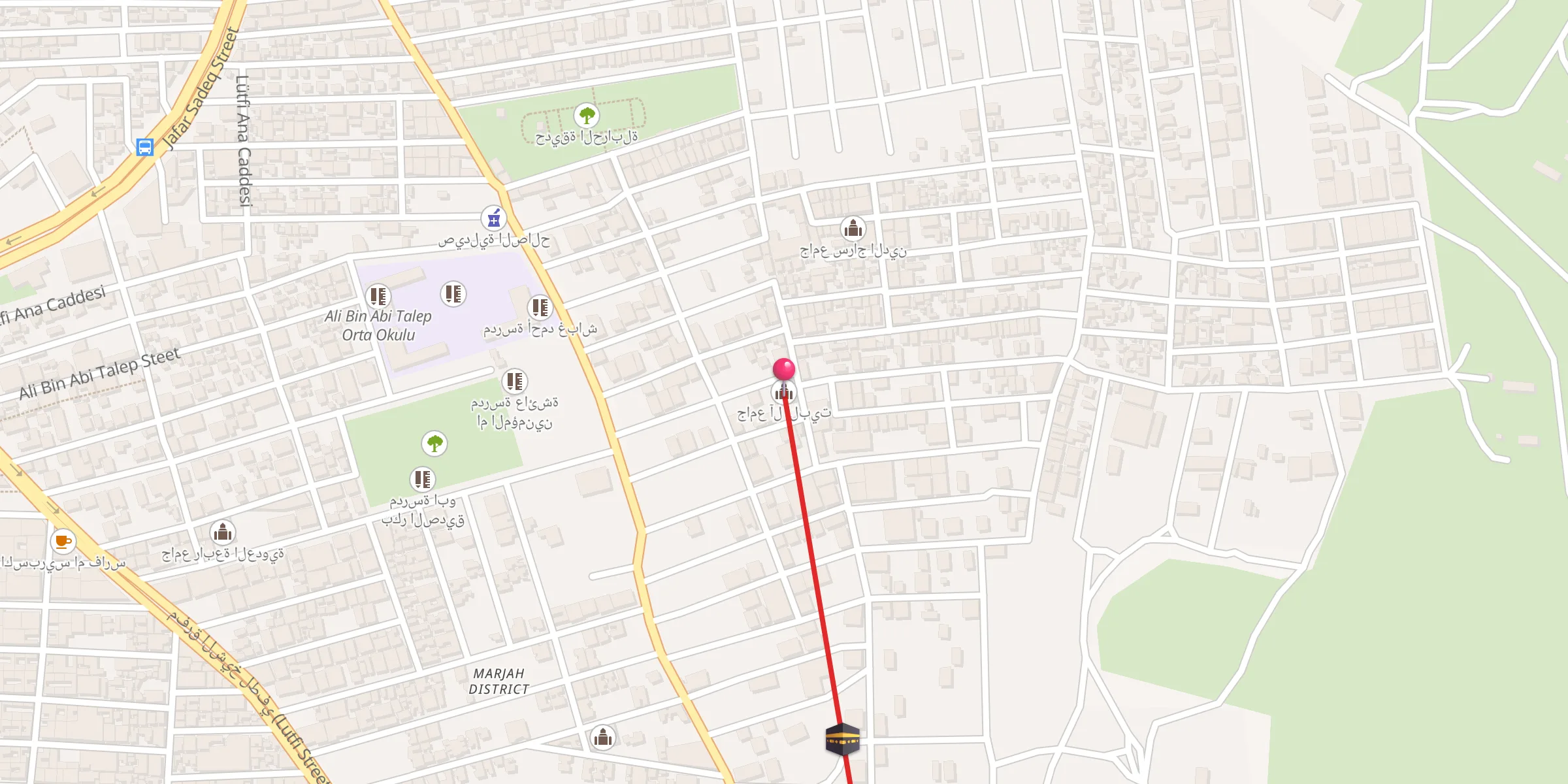 Carte de localisation : جامع آل البيت