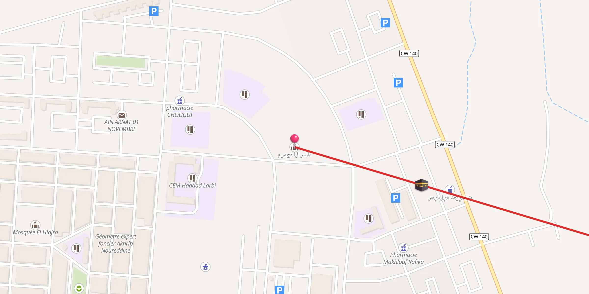 Carte de localisation : مسجد الإسراء