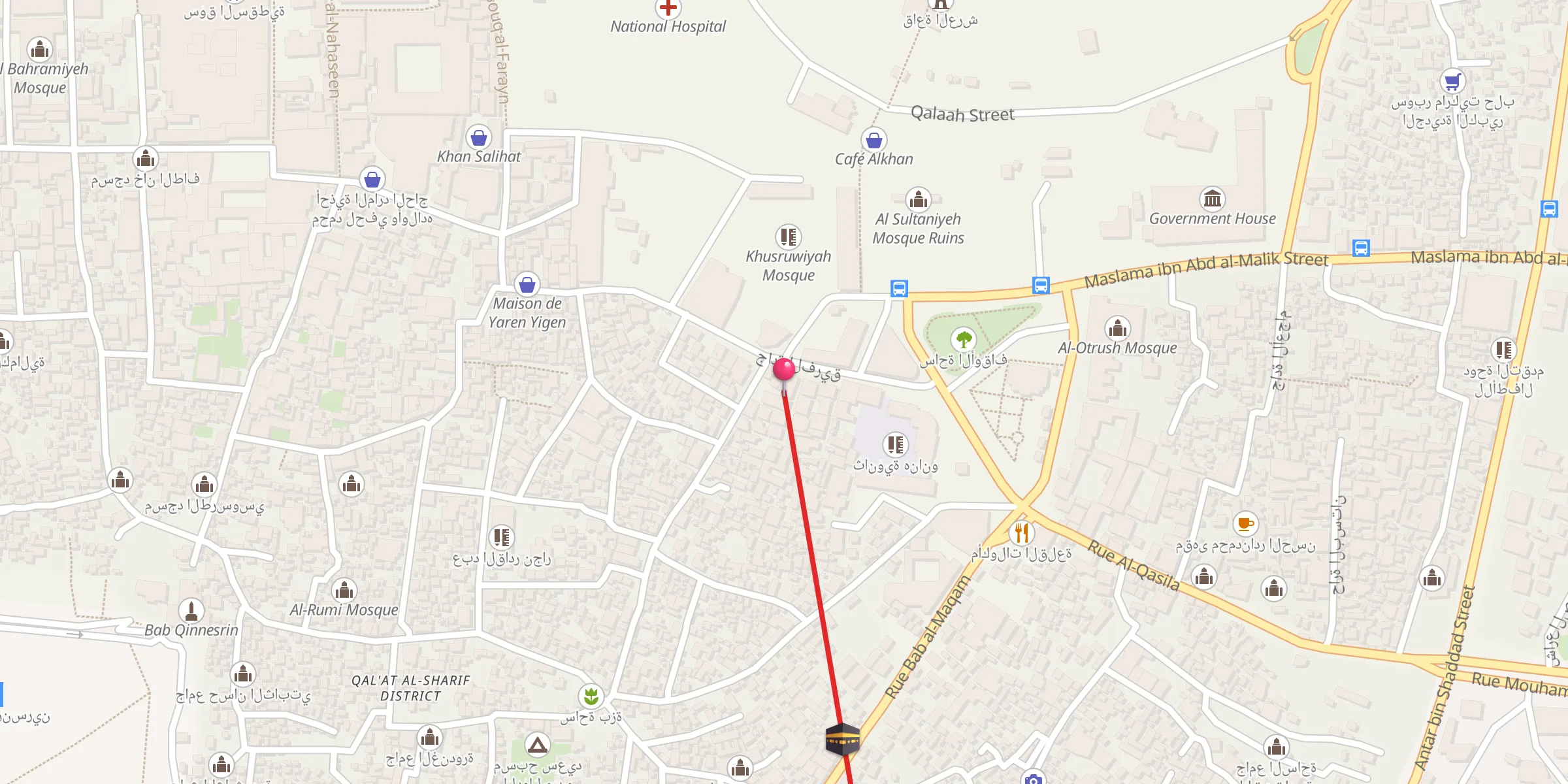 Carte de localisation : جامع أبي حنيفة النعمان
