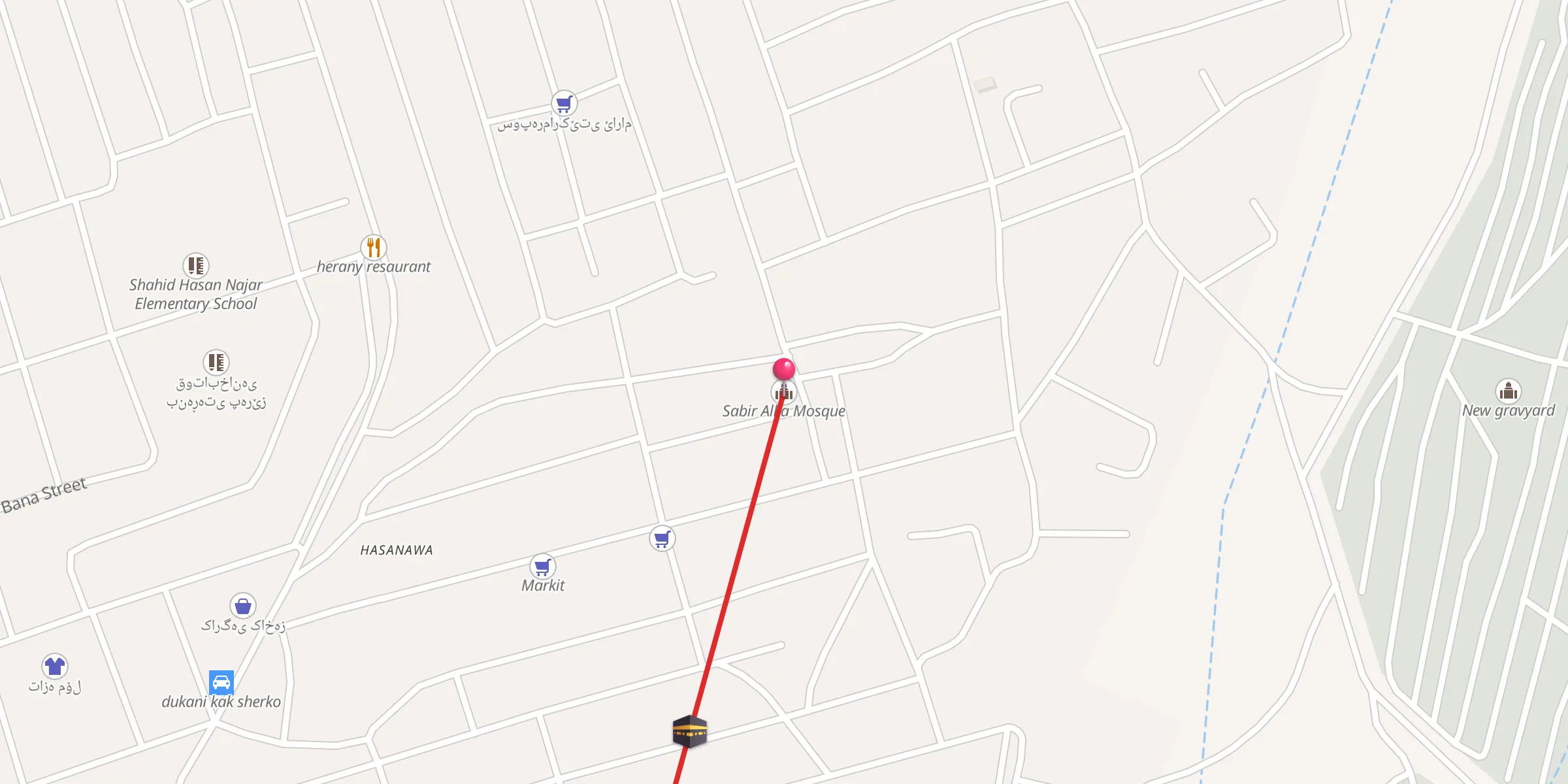 Carte de localisation : مزگەوتی سابیر عەلکە