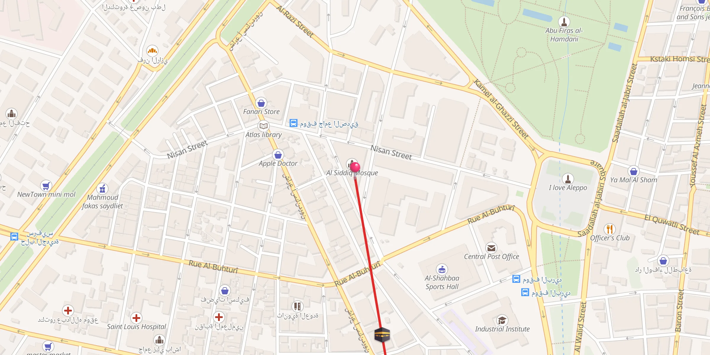 Carte de localisation : Al Siddiq Mosque