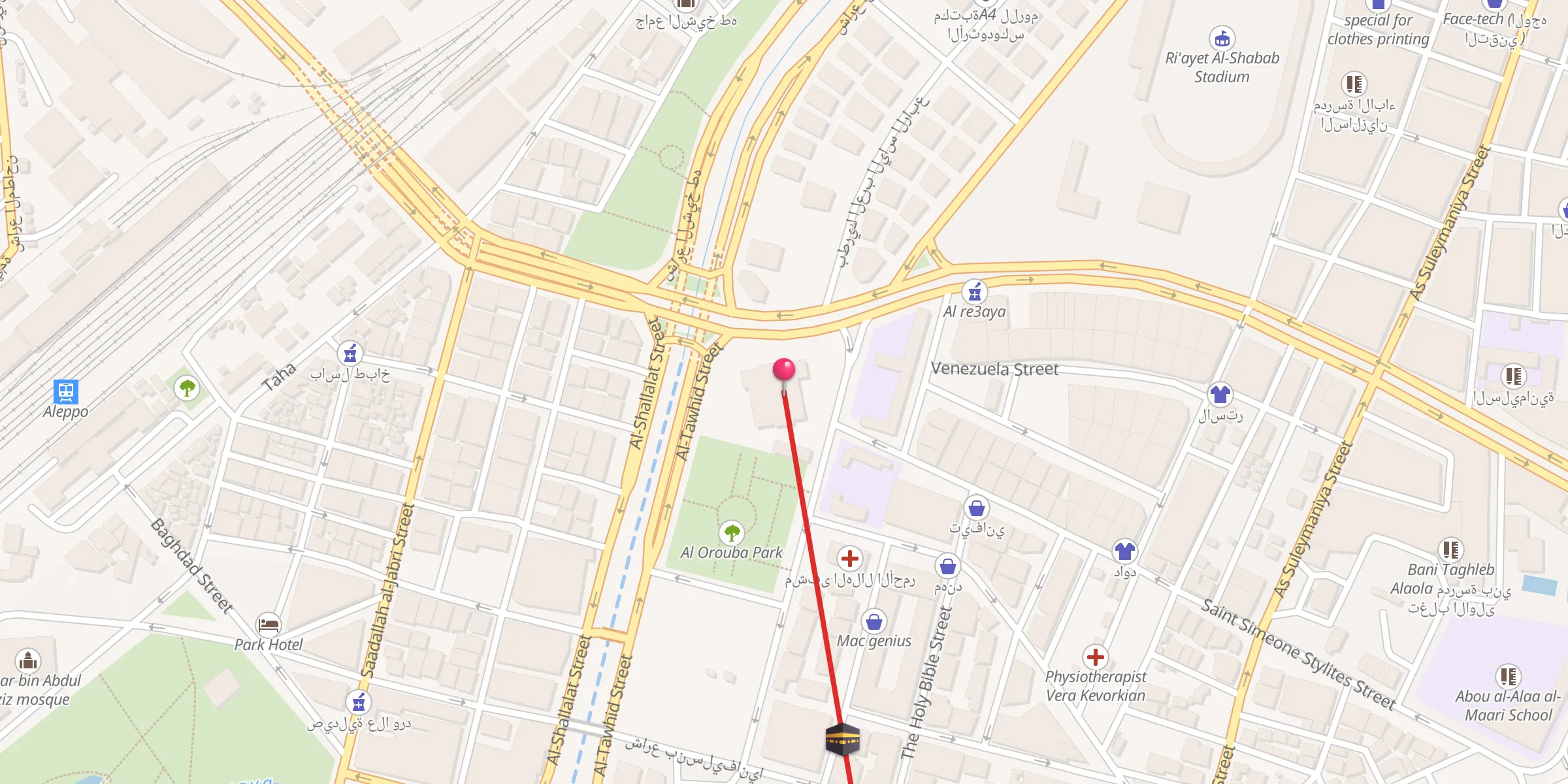 Carte de localisation : Al-Tawhid Mosque