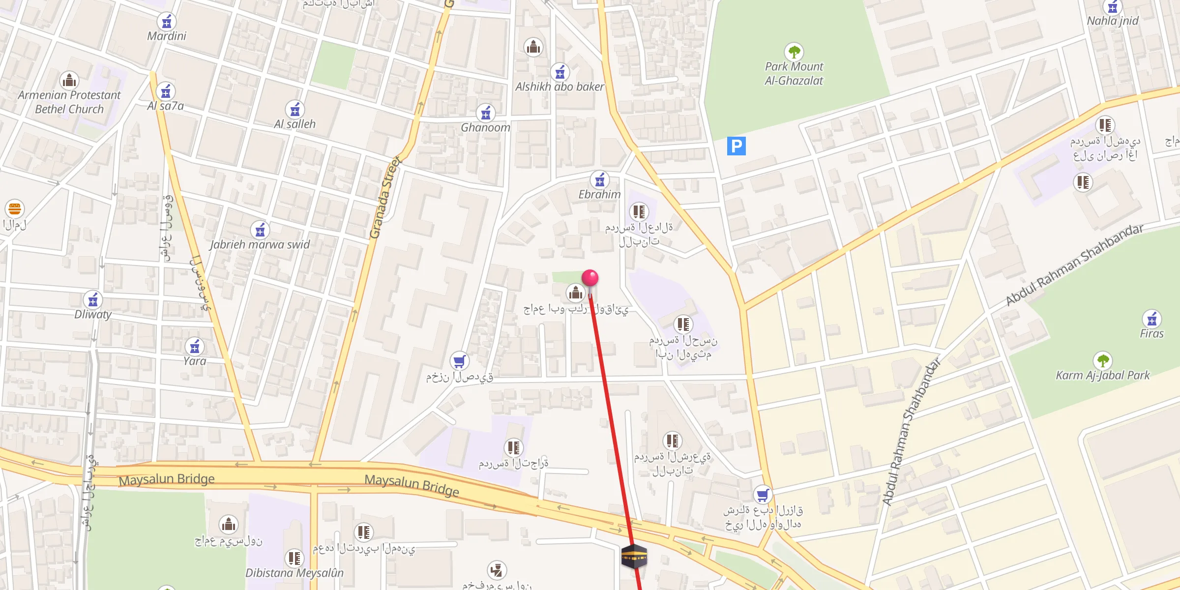 Carte de localisation : Abou Bakr al Wafai
