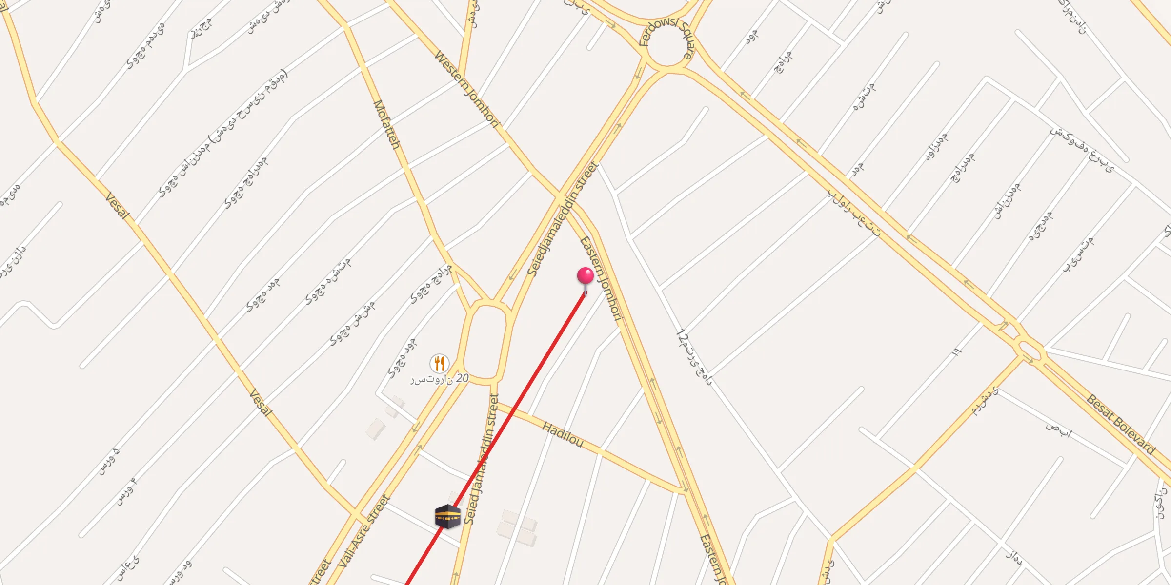 Carte de localisation : مسجد امام حسین