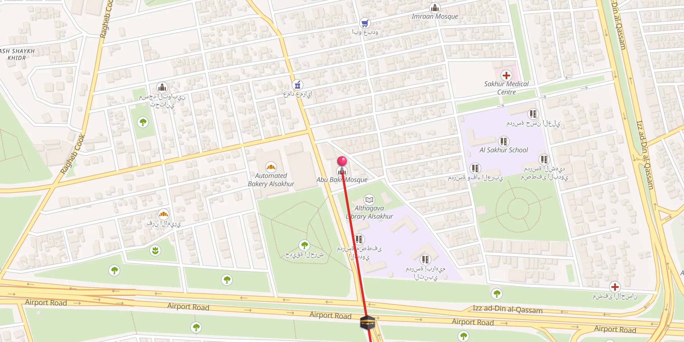 Carte de localisation : Abu Bakr Mosque