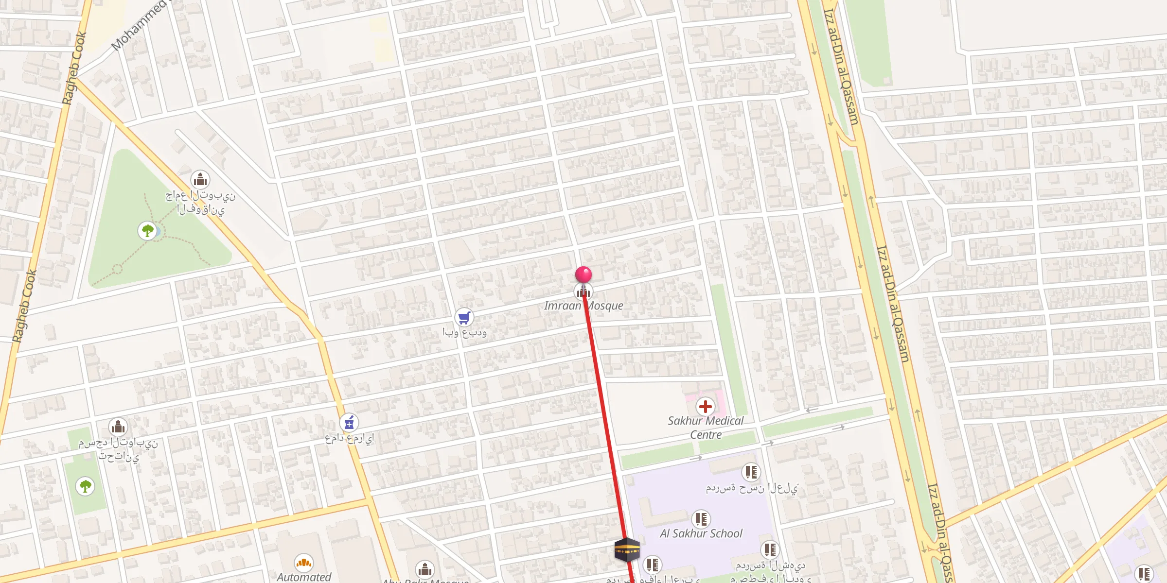 Carte de localisation : Imraan Mosque
