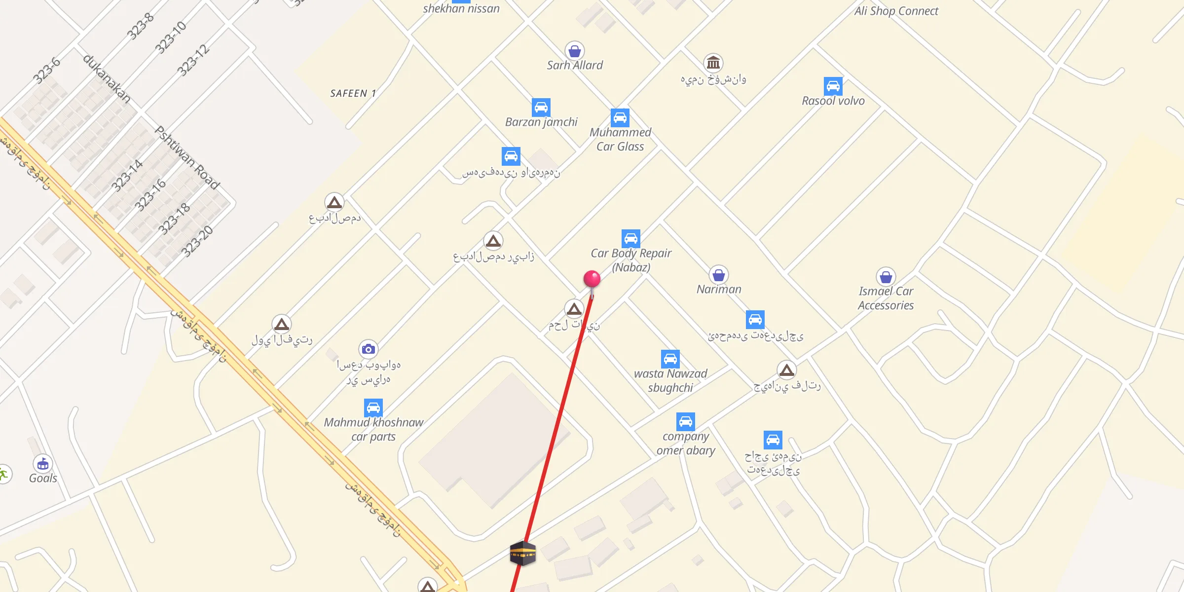 Carte de localisation : Khoshawaist (Muhammad "PBUH") Mosque