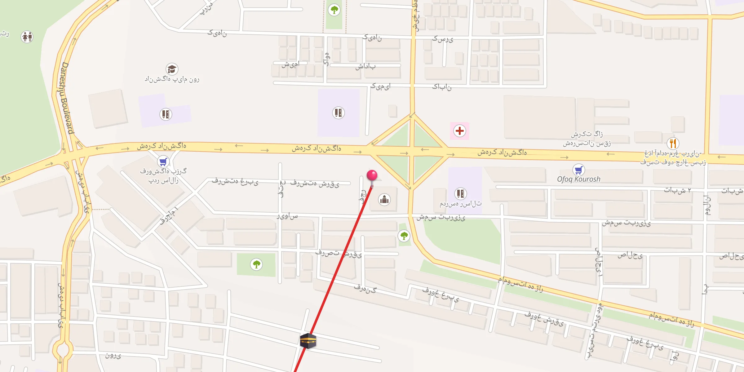 Carte de localisation : مسجد چهار یار نبی
