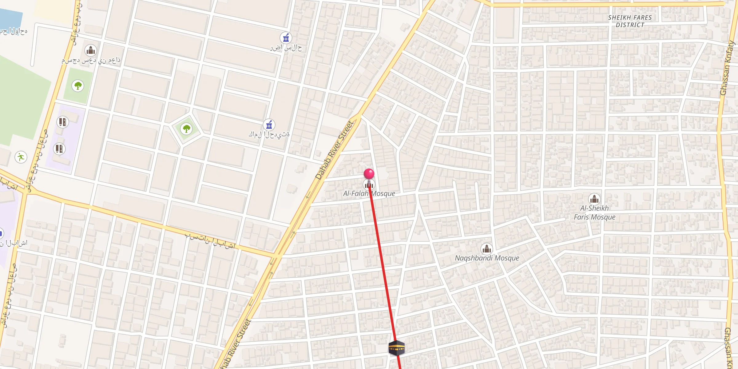 Carte de localisation : Al-Falah Mosque
