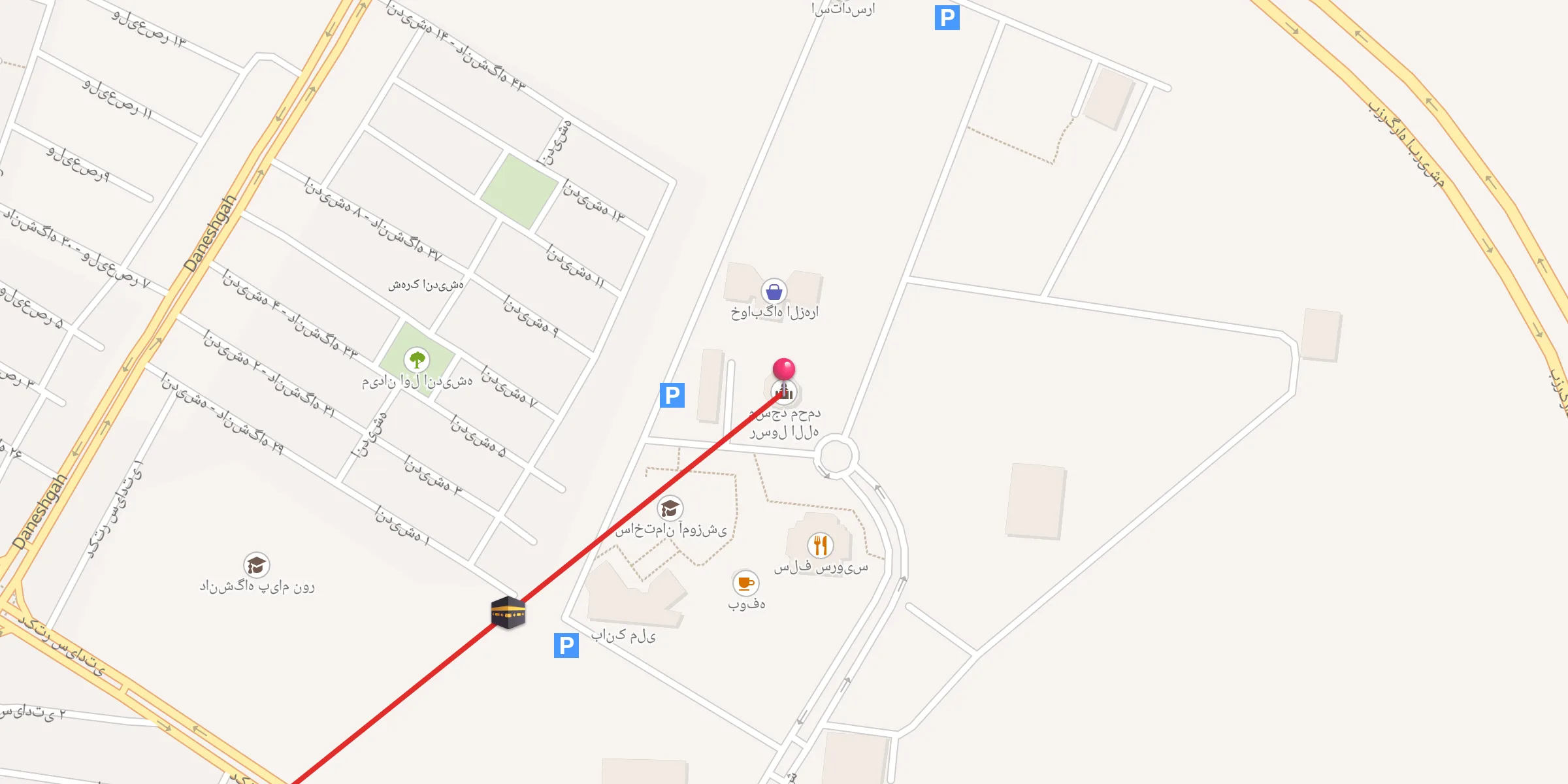 Carte de localisation : مسجد محمد رسول الله
