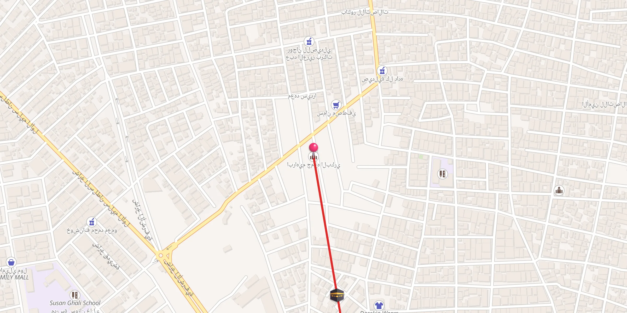 Carte de localisation : ابراهيم جمعه البكري