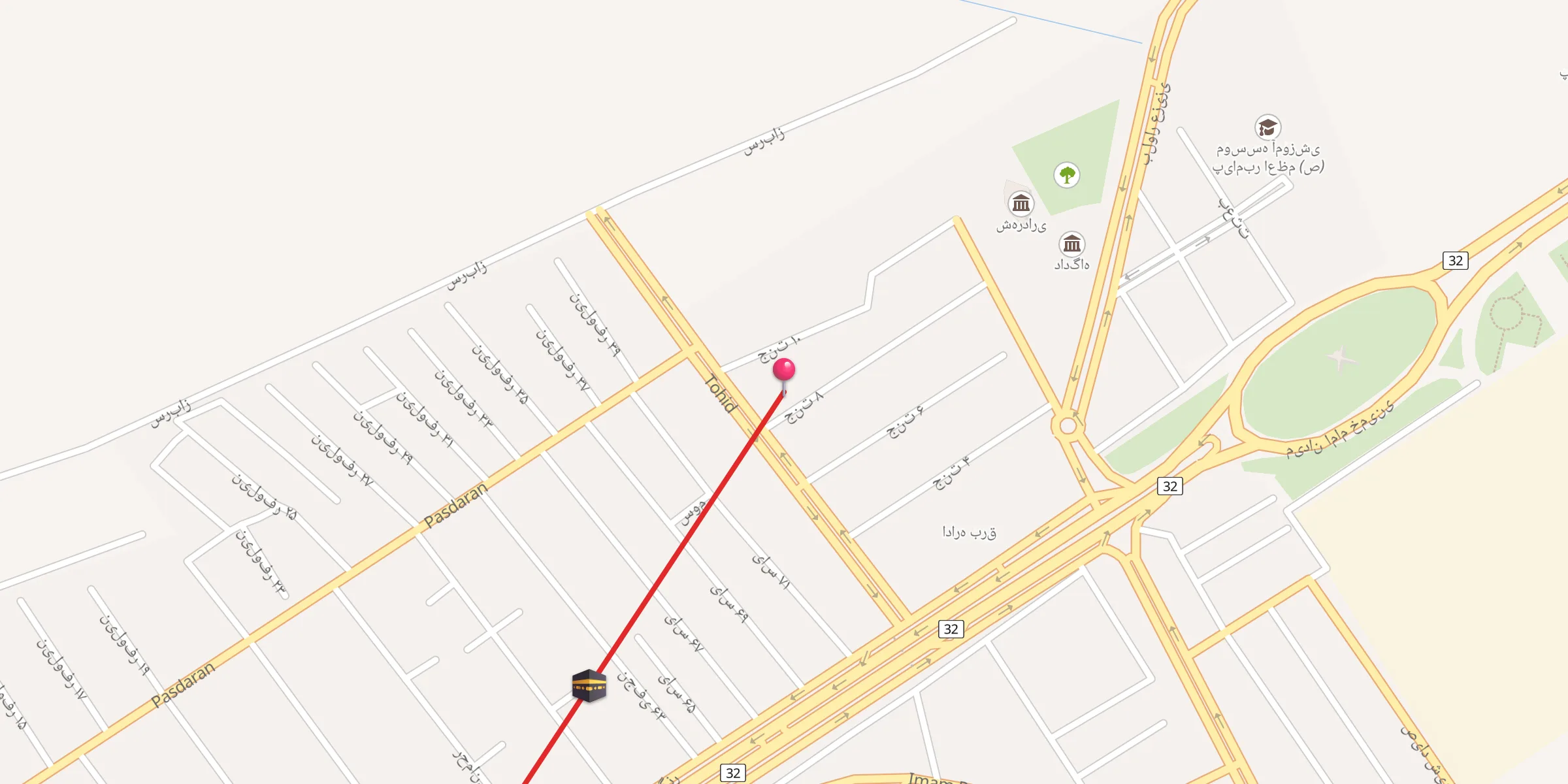 Carte de localisation : مسجد توحید