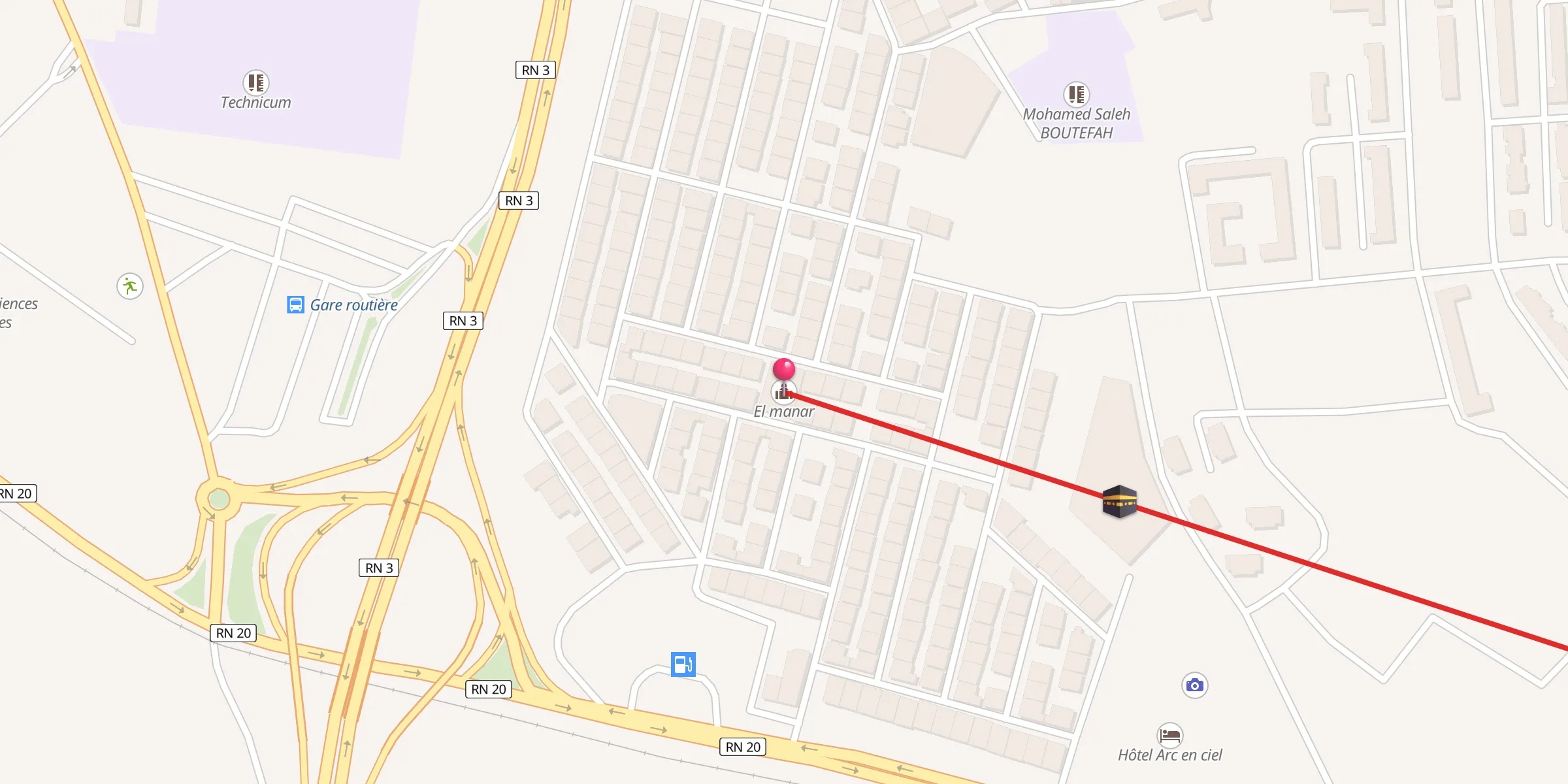 Carte de localisation : El manar