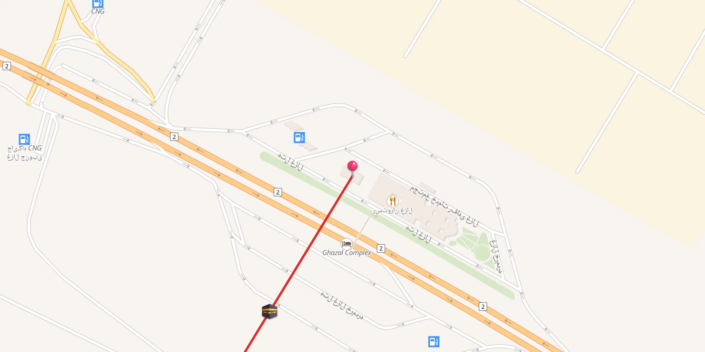 Carte de localisation : نمازخانه غزال