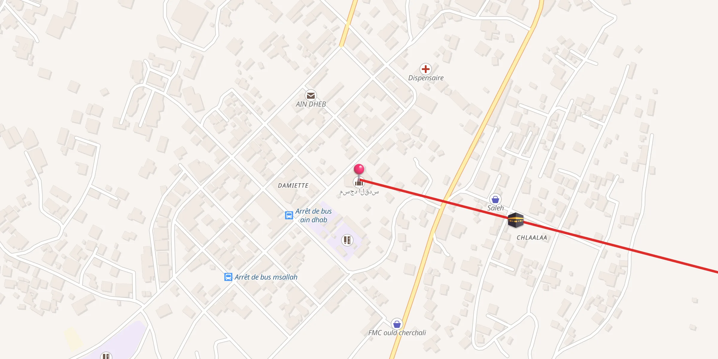 Carte de localisation : مسجد القدس
