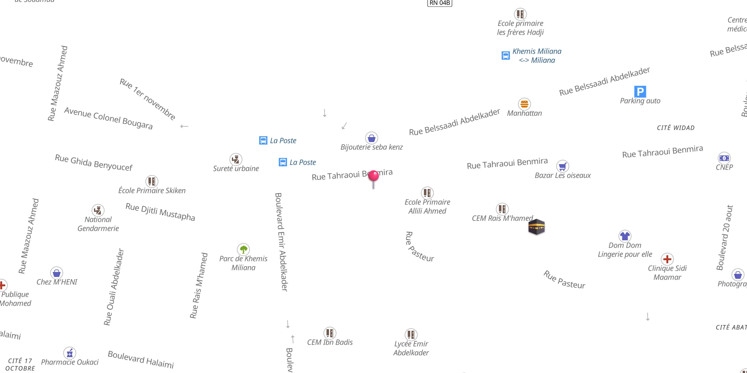 Carte de localisation : El Atiq