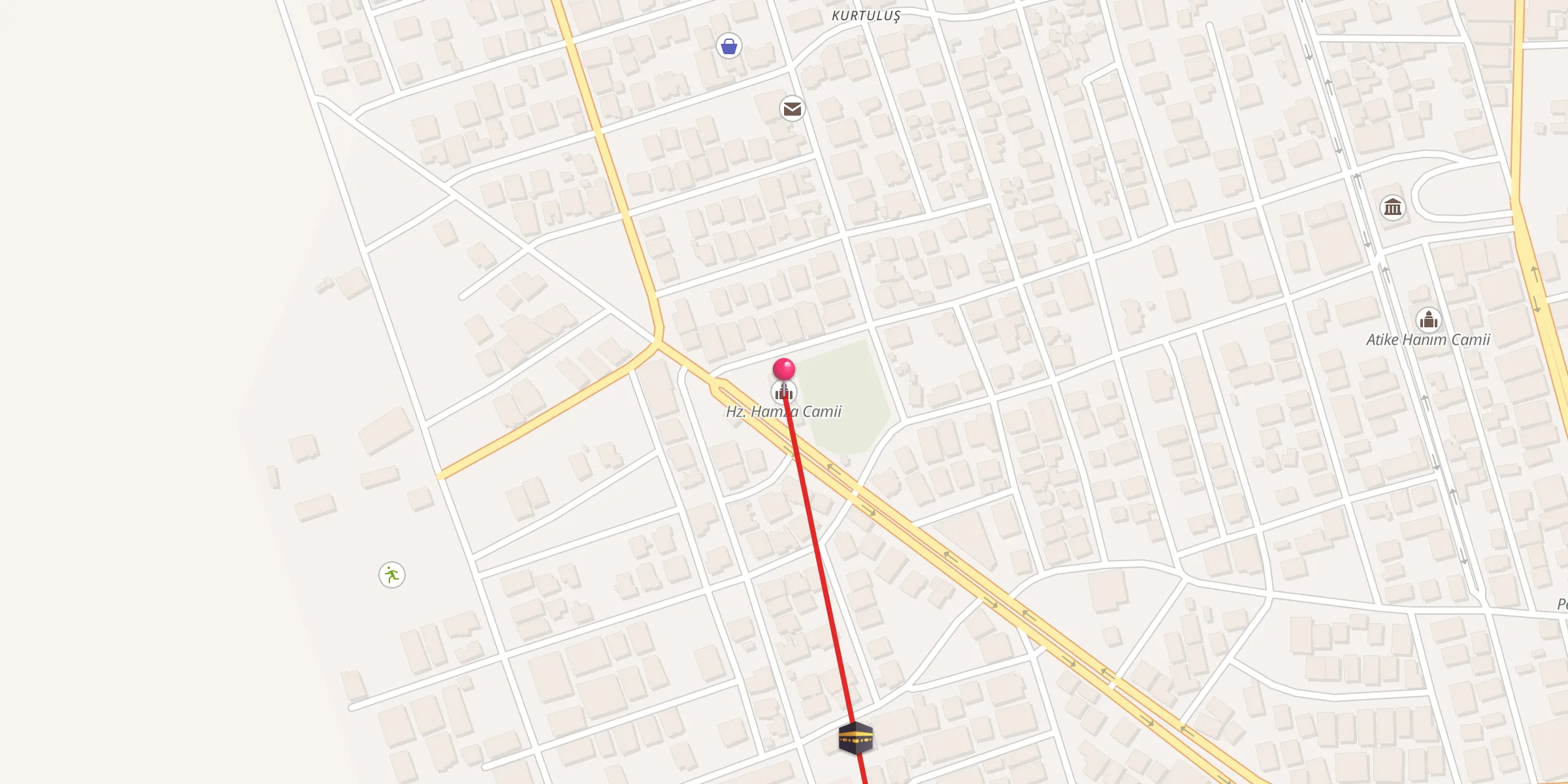 Carte de localisation : Hz. Hamza Camii