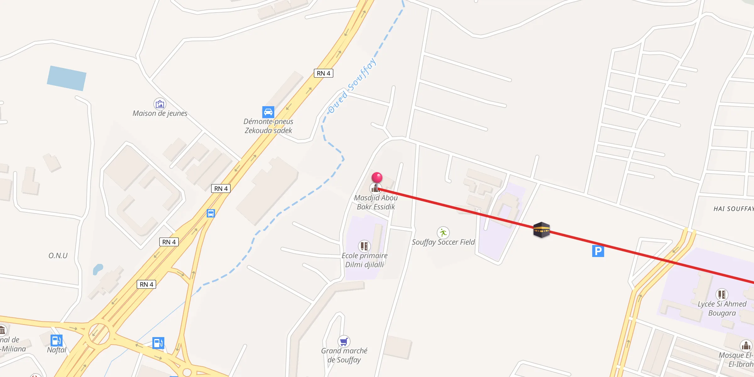 Carte de localisation : Masdjid Abou Bakr Essidik