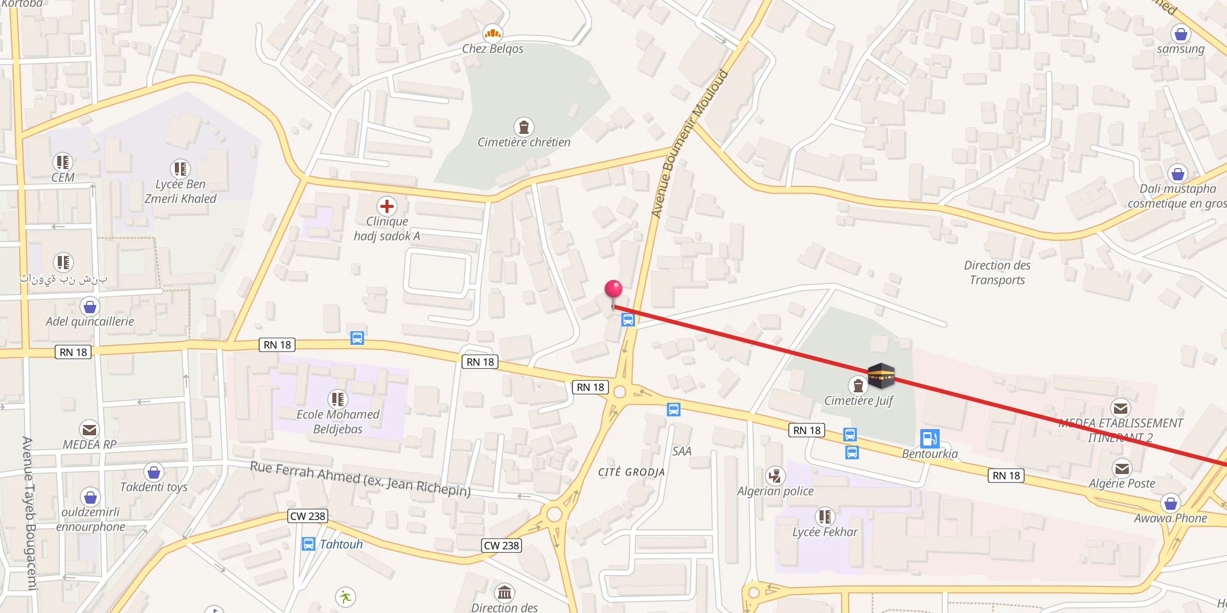 Carte de localisation : El Fourkan