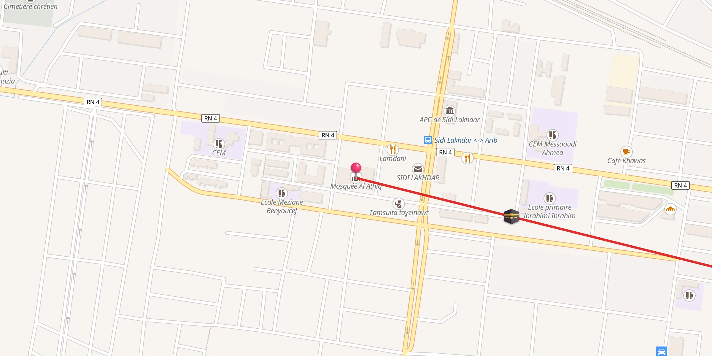 Carte de localisation : Mosquée Al Athiq