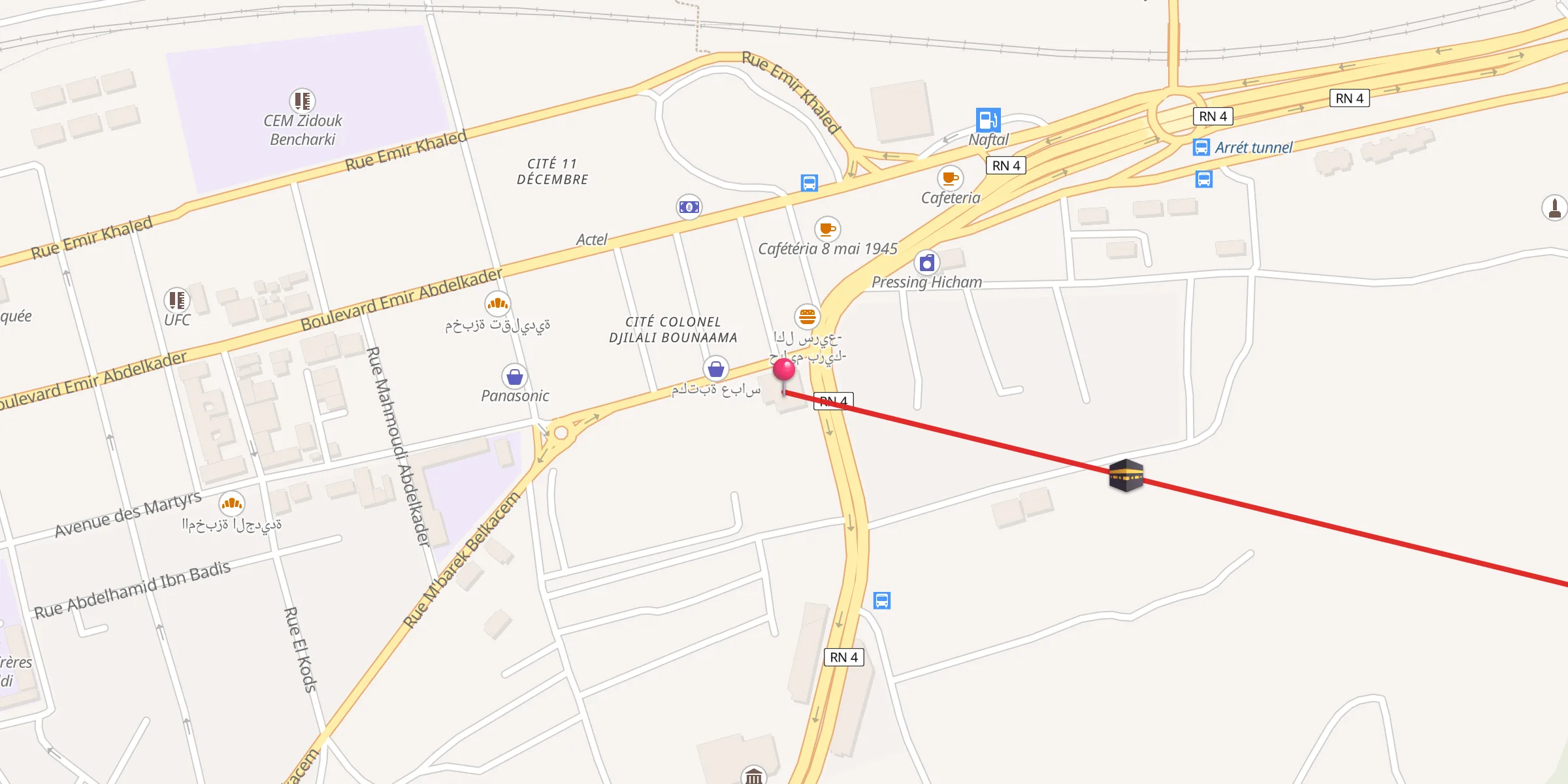 Carte de localisation : Mosquée Salam Miloudi