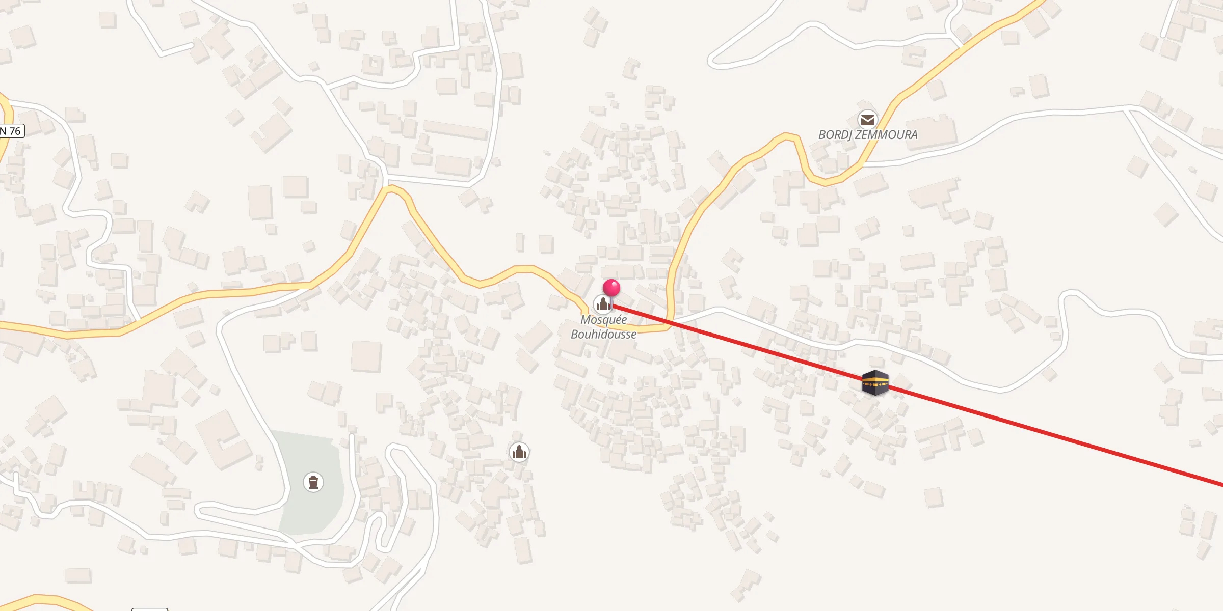 Carte de localisation : Mosquée Bouhidousse