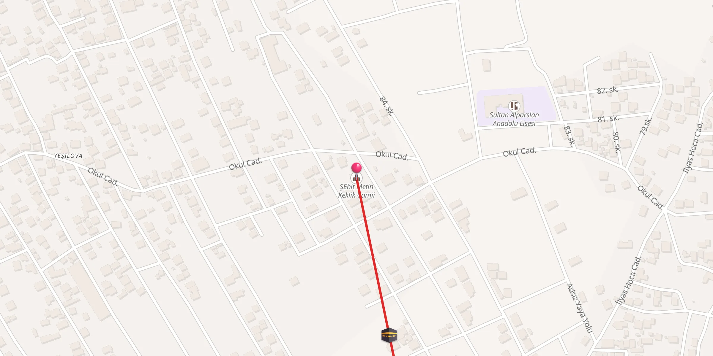Carte de localisation : ŞEhit Metin Keklik Camii